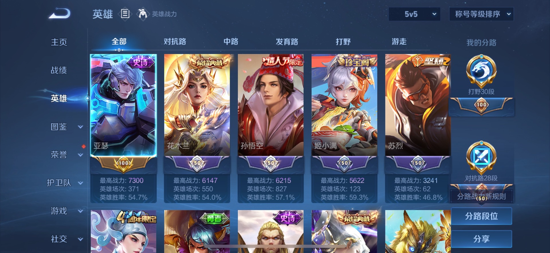 WZQM3481384王者荣耀账号详情图5