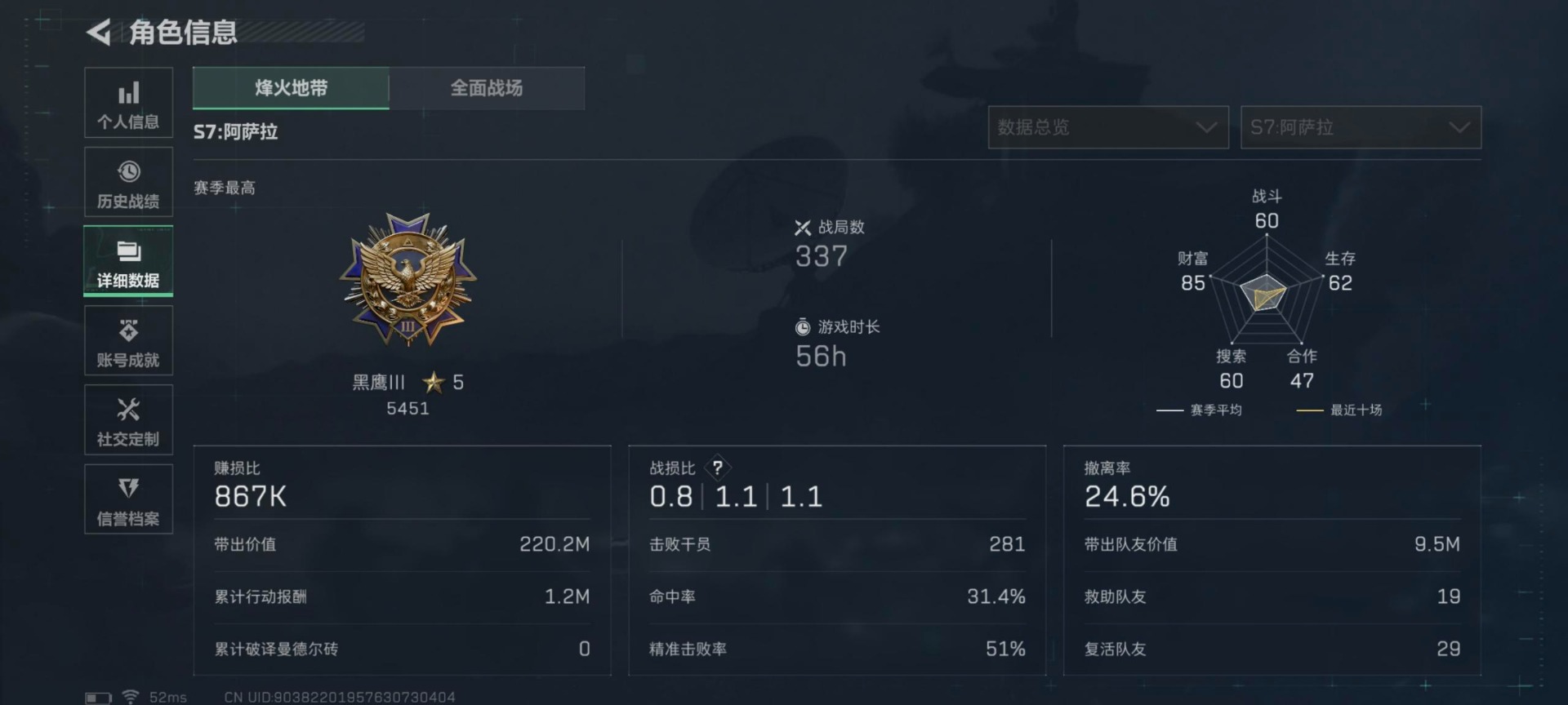 SJZCMW3103707三角洲行动账号详情图8