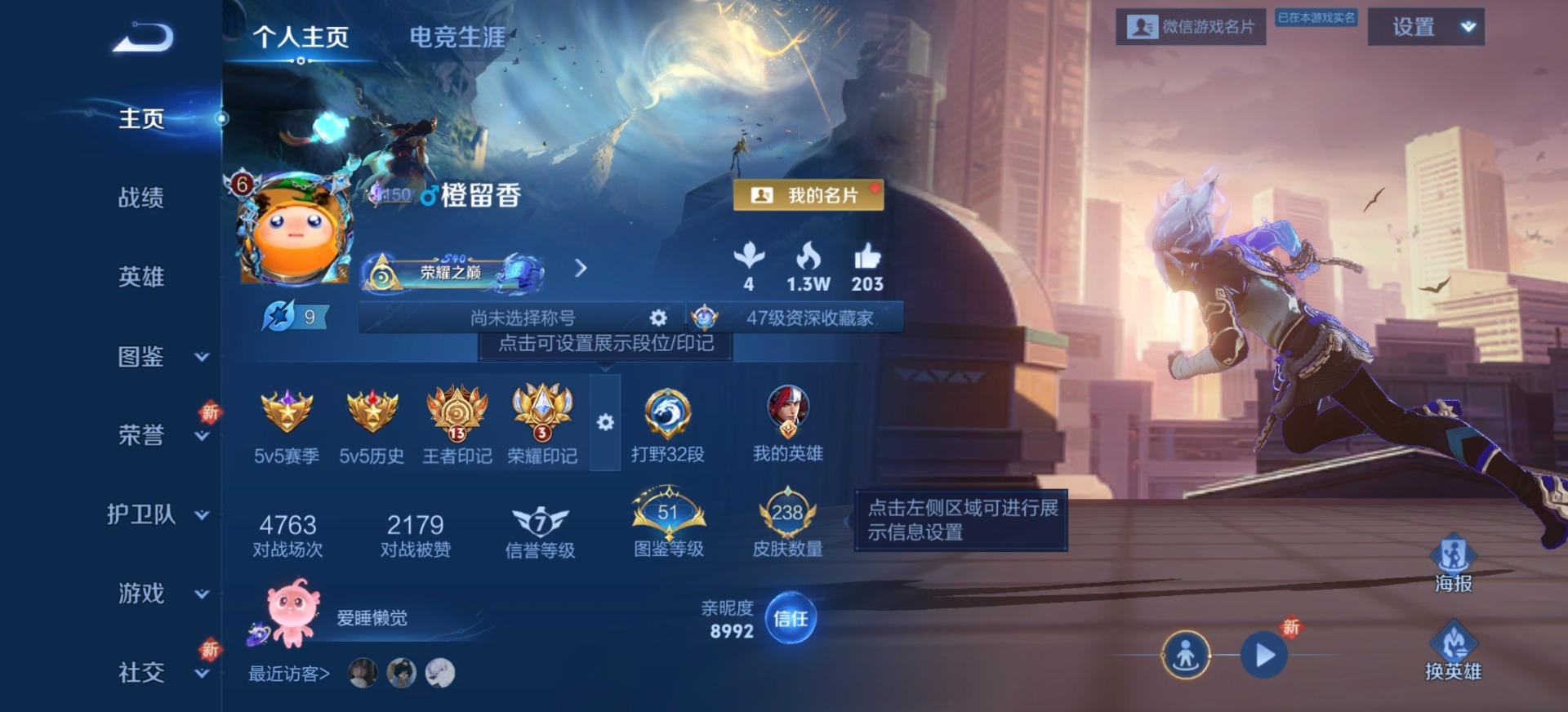 WZQM3482609王者荣耀账号详情图3 WZQM3482609王者荣耀账号详情图3