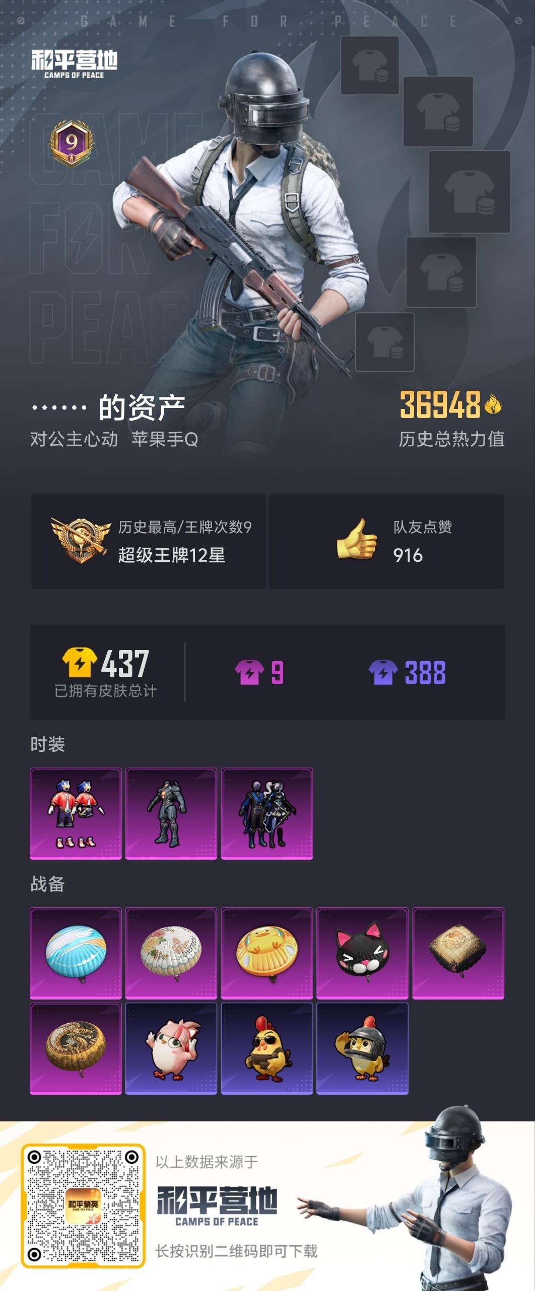 和平精英账号苹果QQ0载具-93套装-111枪皮-[]3粉装 0.0载具 9印记 可二次 
【热门装扮】梦魇先生,好奇恐