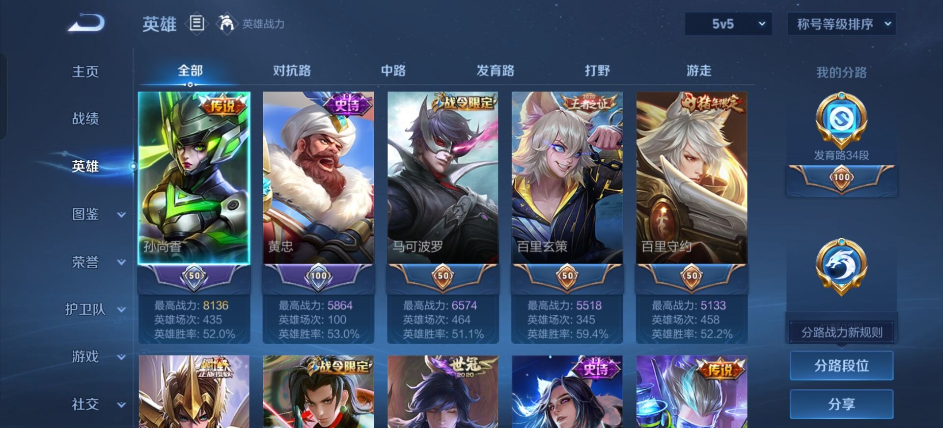 WZQM45415王者荣耀账号详情图5