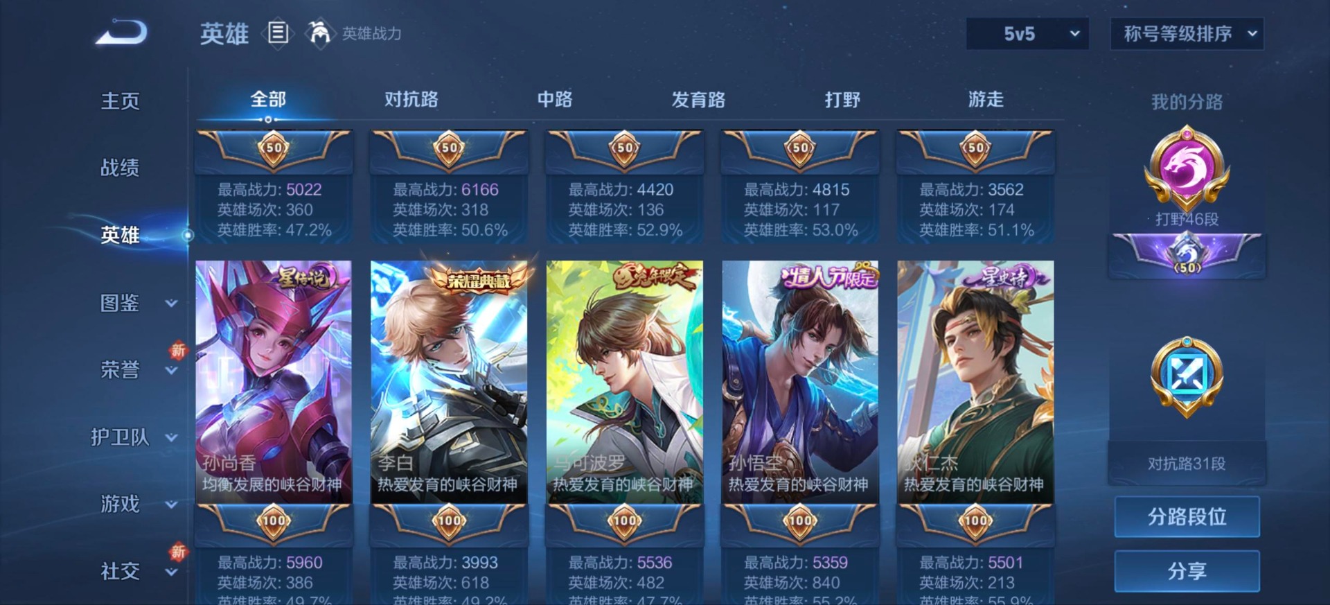 WZCMW46282王者荣耀账号详情图3 WZCMW46282王者荣耀账号详情图3