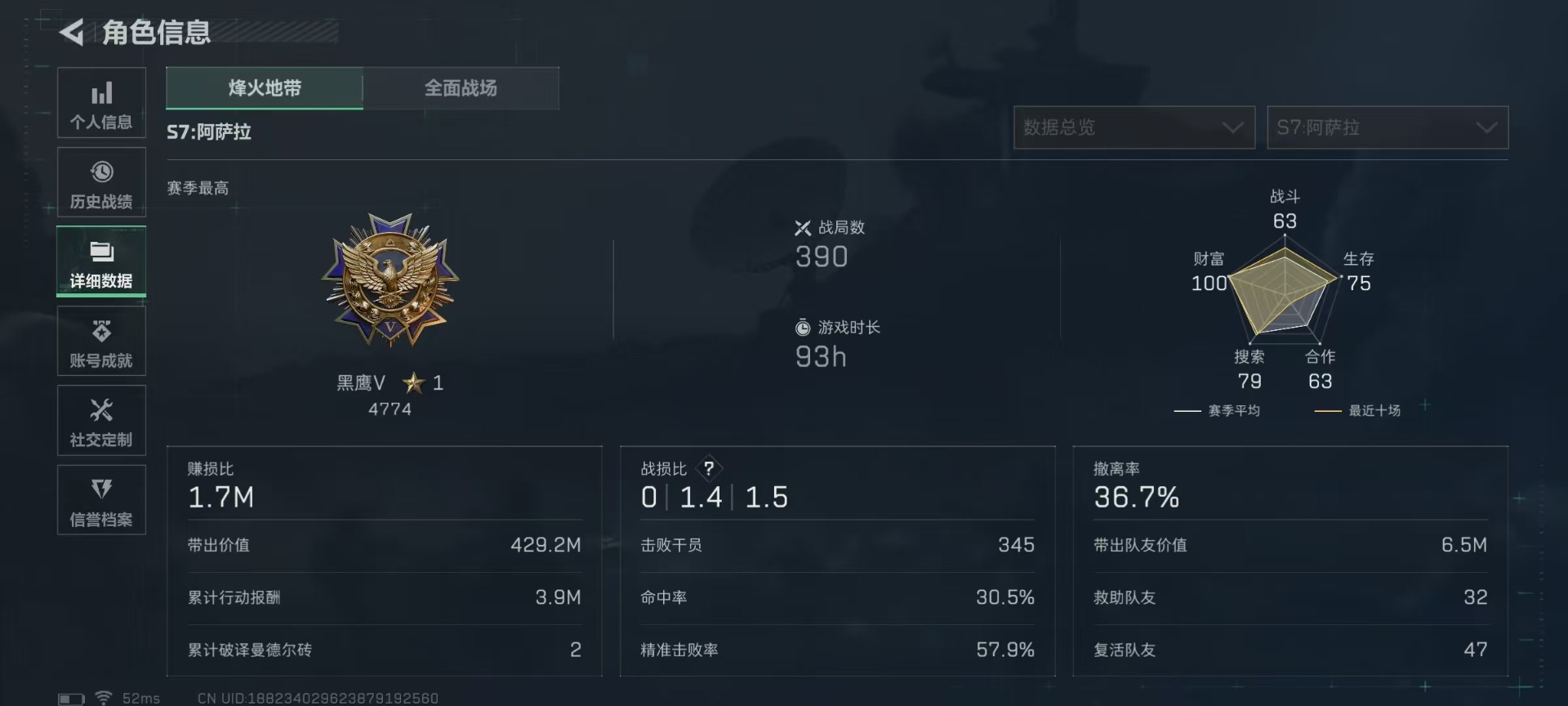 SJZQM41205三角洲行动账号详情图6 SJZQM41205三角洲行动账号详情图6