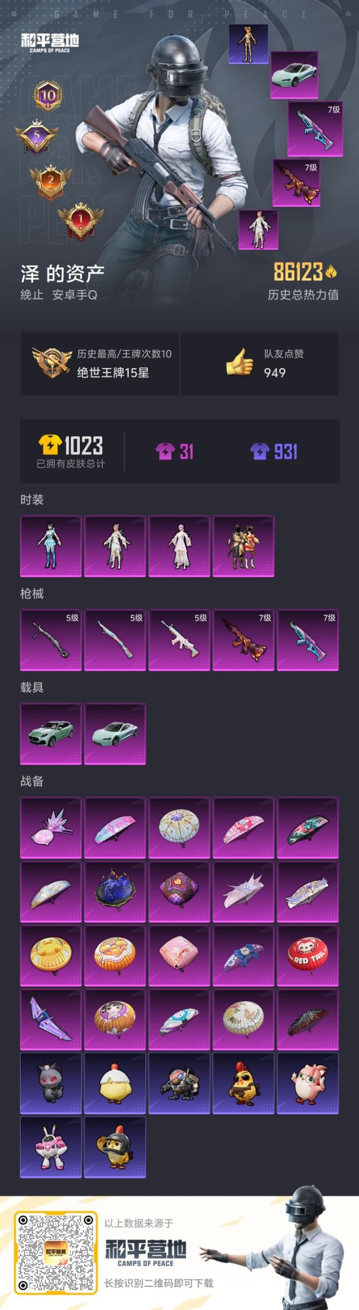 HPQM411625和平精英账号详情图26