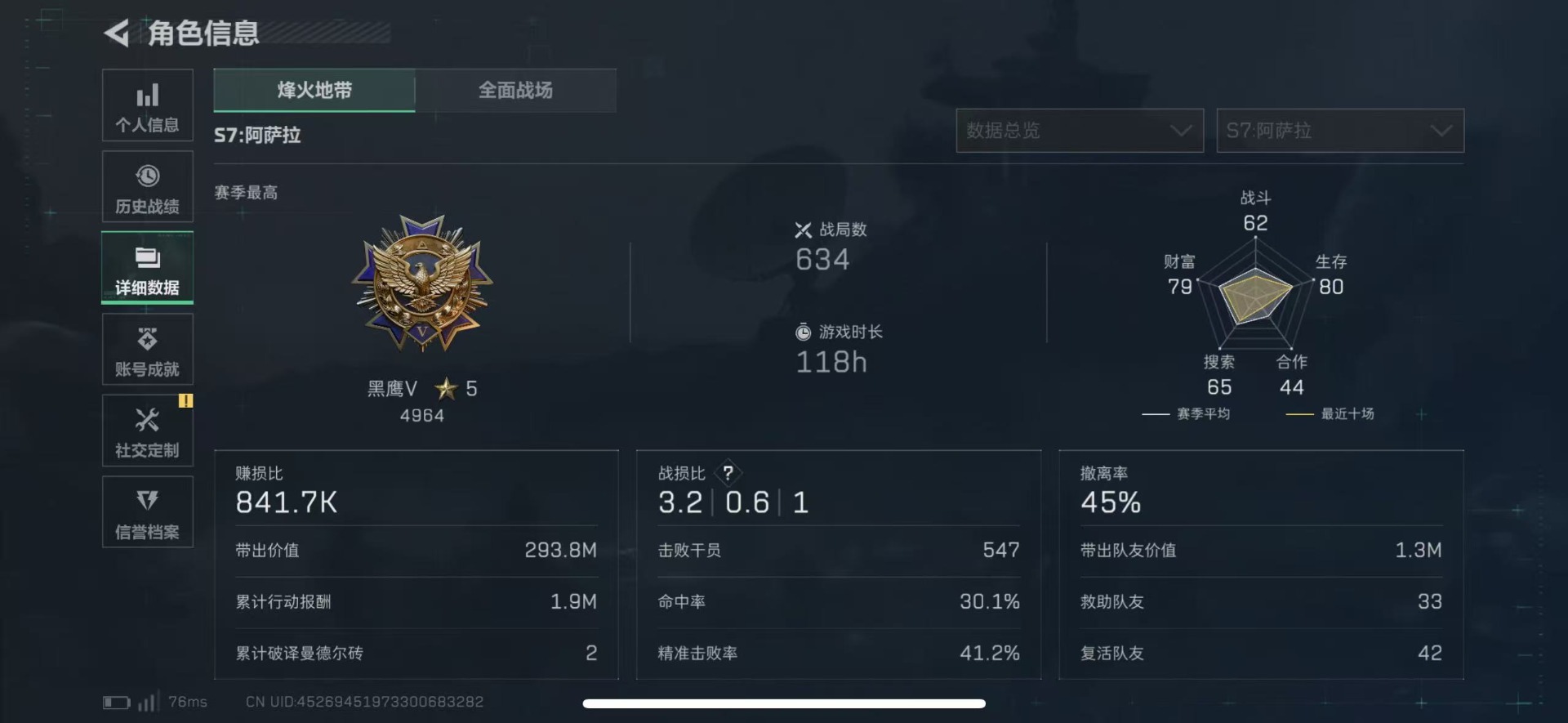 SJZCMW43530三角洲行动账号详情图4