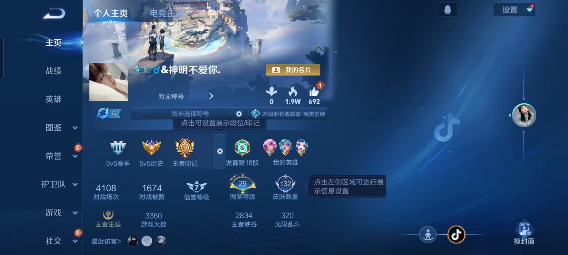 WZQM419111王者荣耀账号详情图4