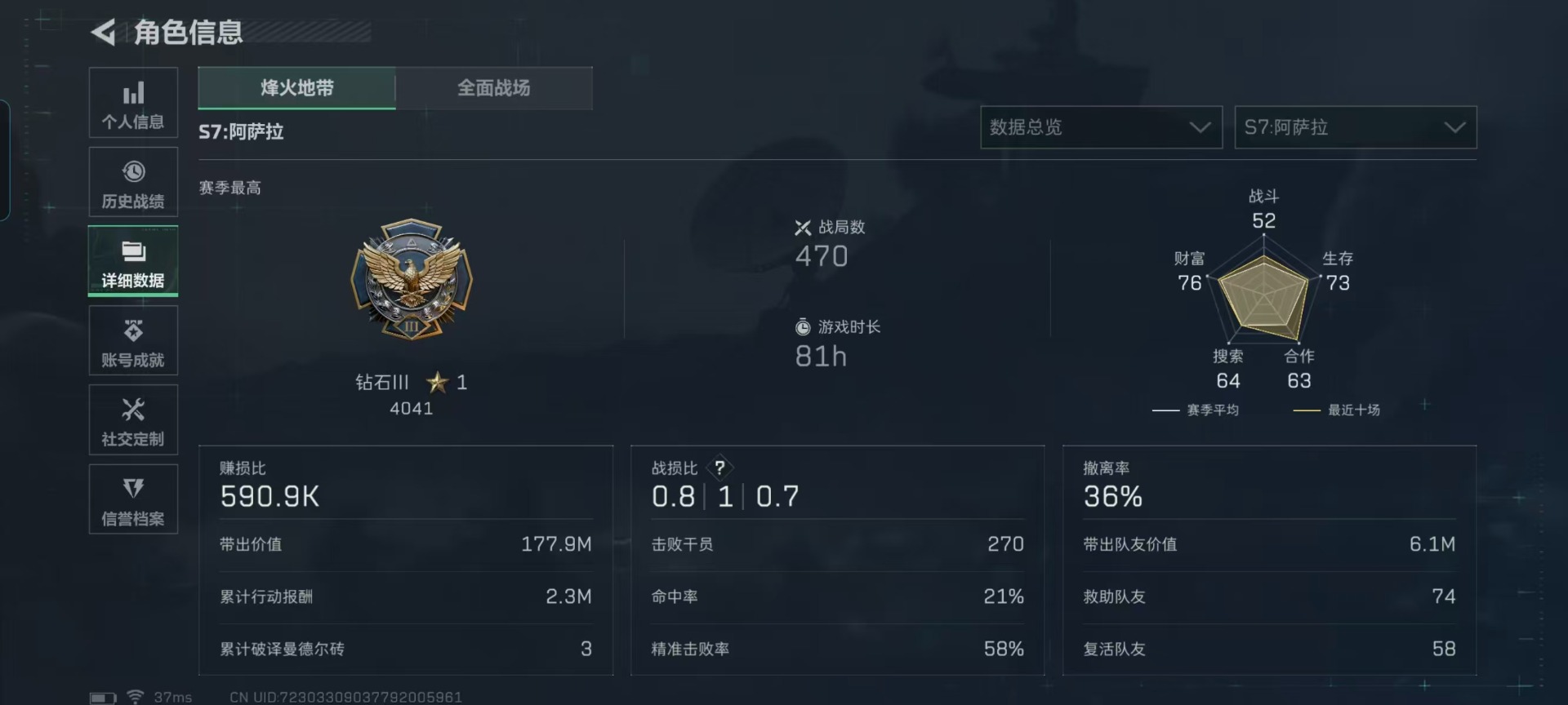 SJZCMW43974三角洲行动账号详情图4