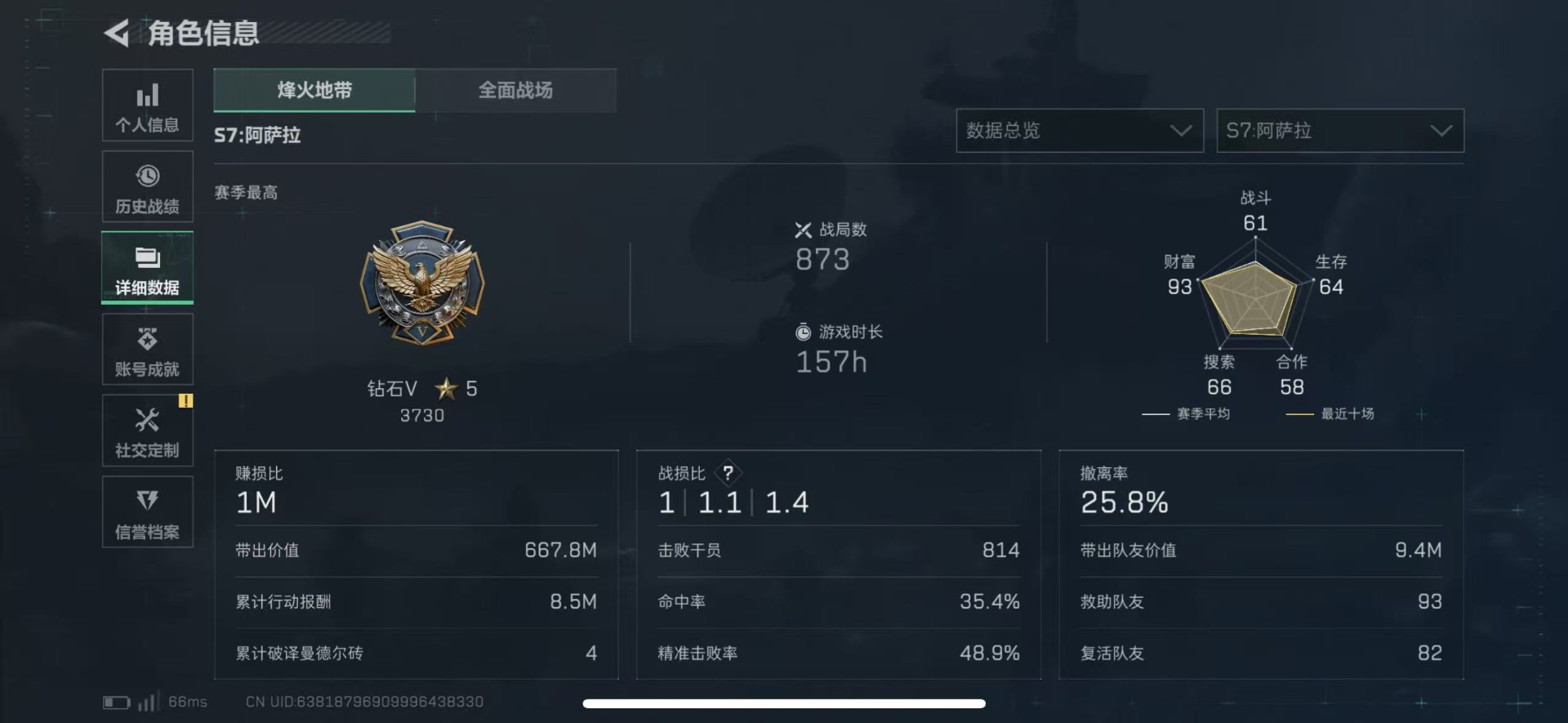 SJZQM44914三角洲行动账号详情图7