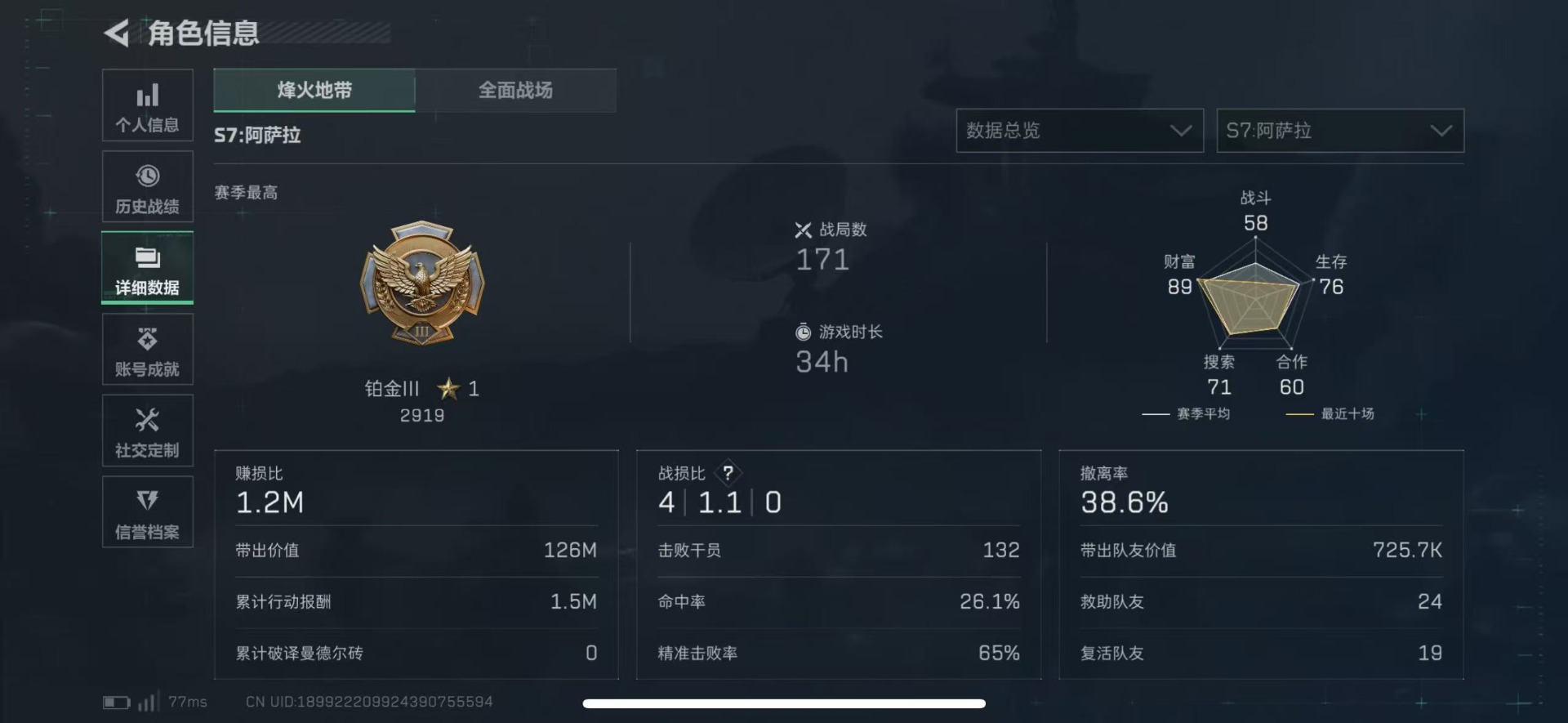 SJZCMW44578三角洲行动账号详情图4