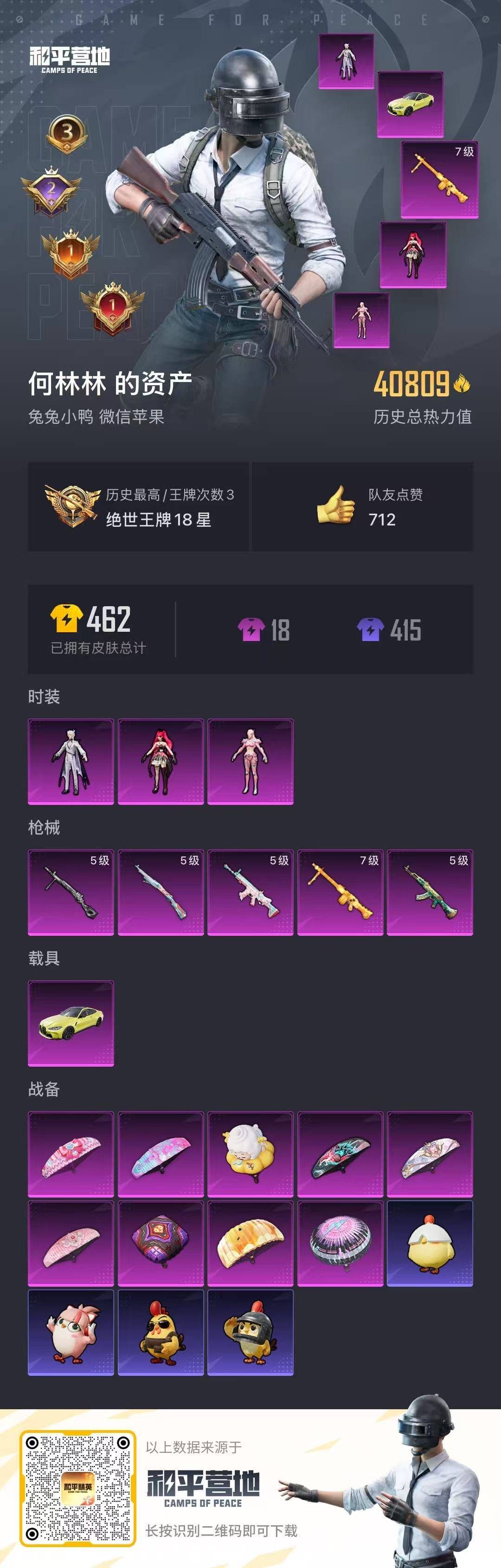 HPCMW417011和平精英账号详情图3