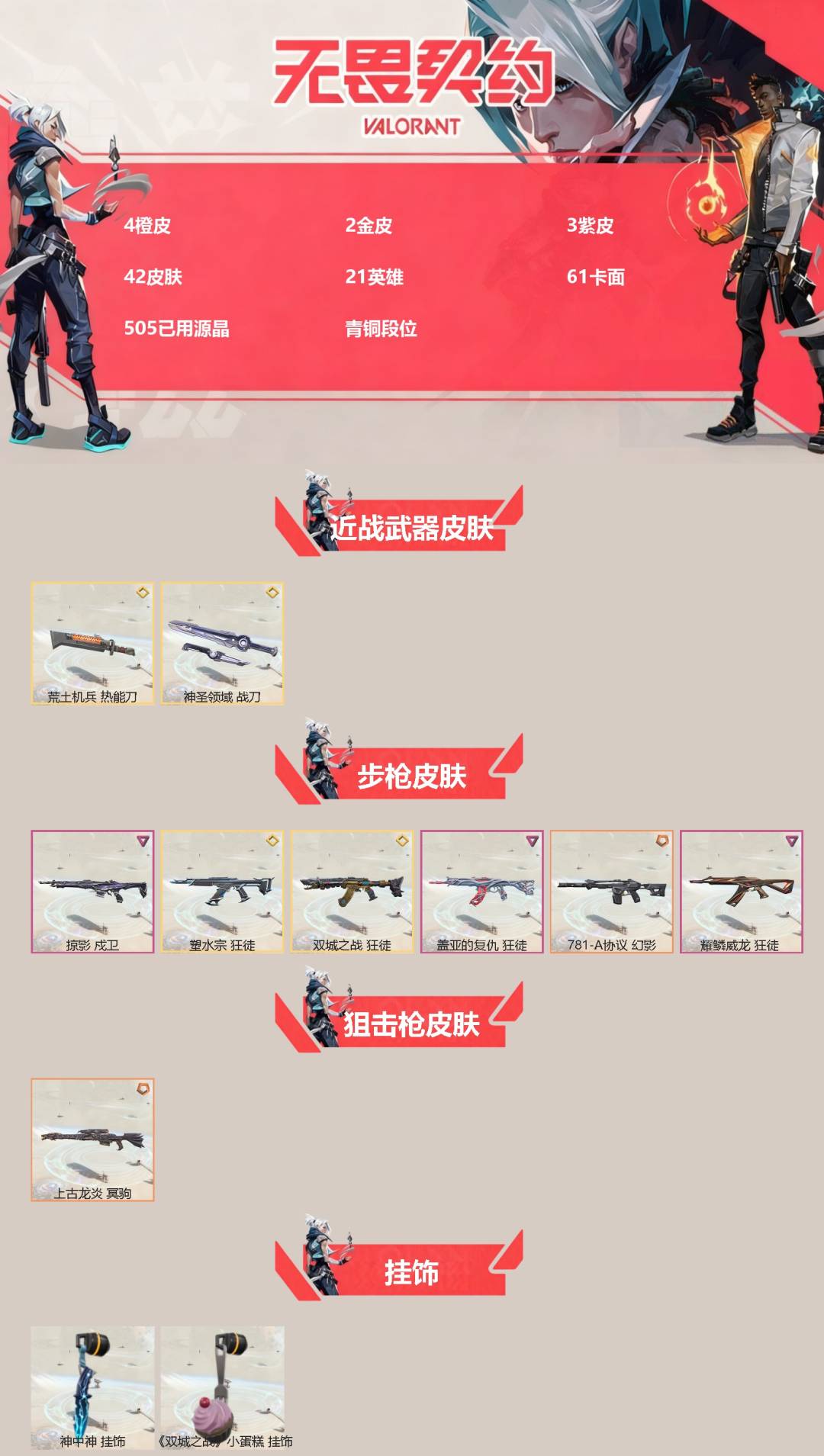 WWQQM42134无畏契约账号详情图3 WWQQM42134无畏契约账号详情图3