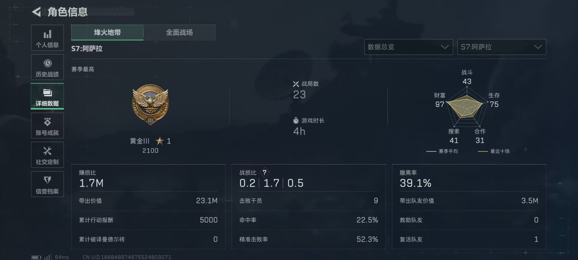 SJZQM45900三角洲行动账号详情图6