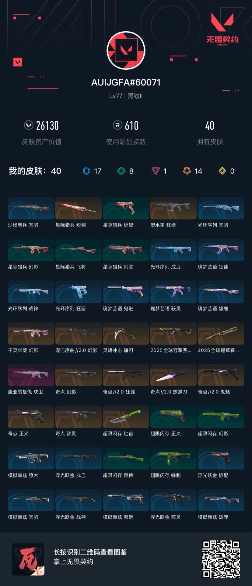 WWQQM42577无畏契约账号详情图5 WWQQM42577无畏契约账号详情图5