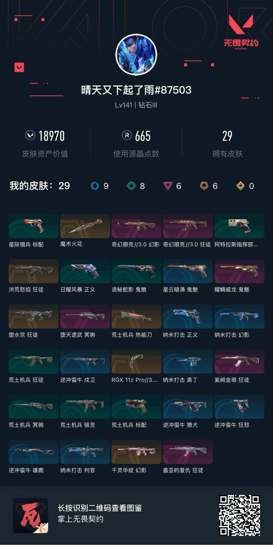 WWQQM42647无畏契约账号详情图6 WWQQM42647无畏契约账号详情图6