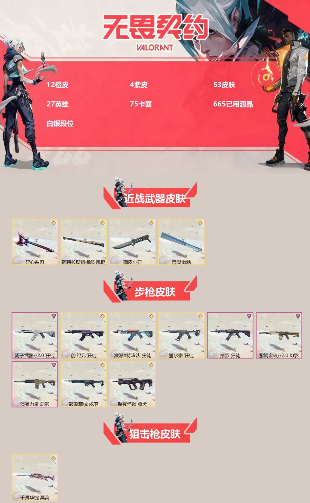 WWQQM43365无畏契约账号详情图3 WWQQM43365无畏契约账号详情图3