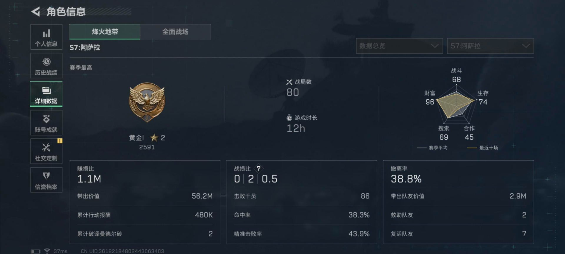 SJZQM48435三角洲行动账号详情图17