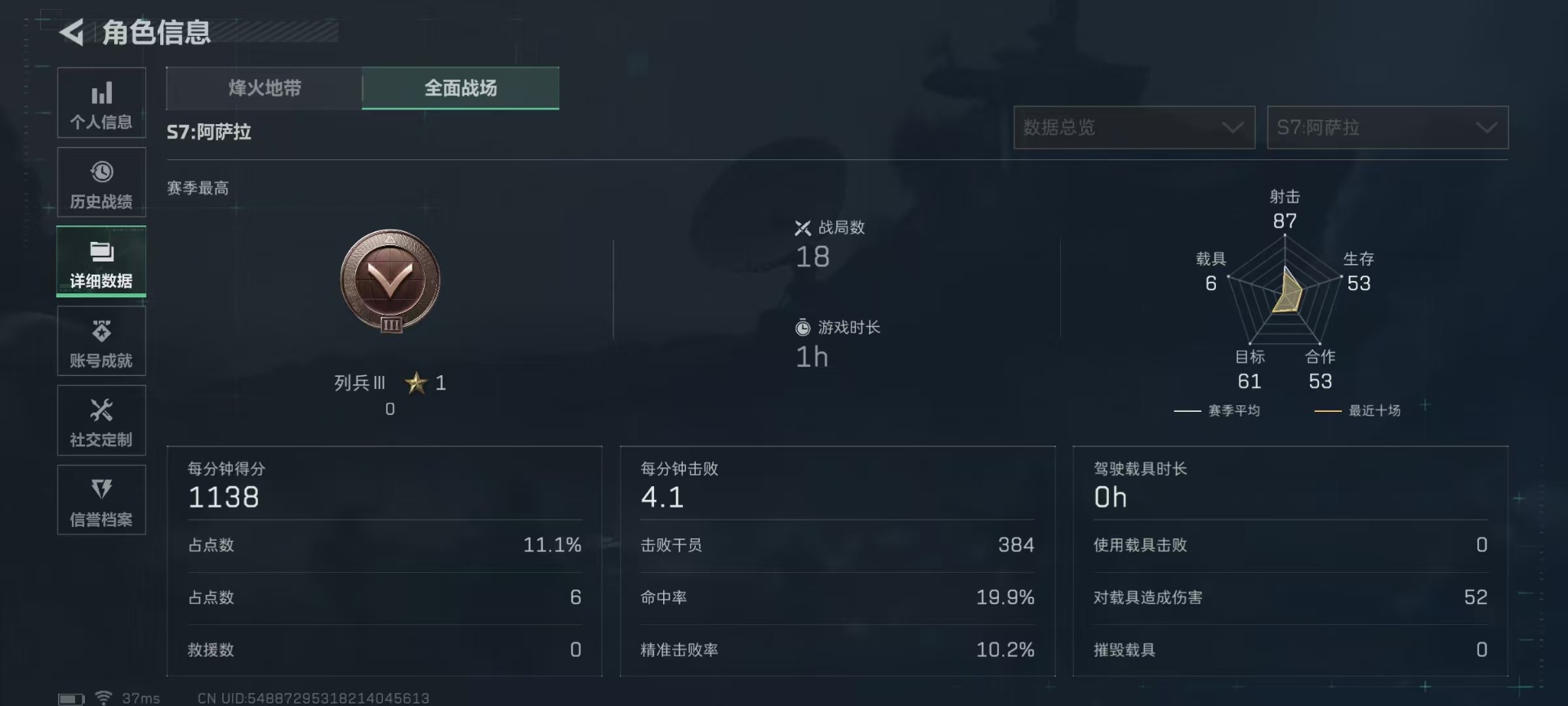 SJZQM48445三角洲行动账号详情图7