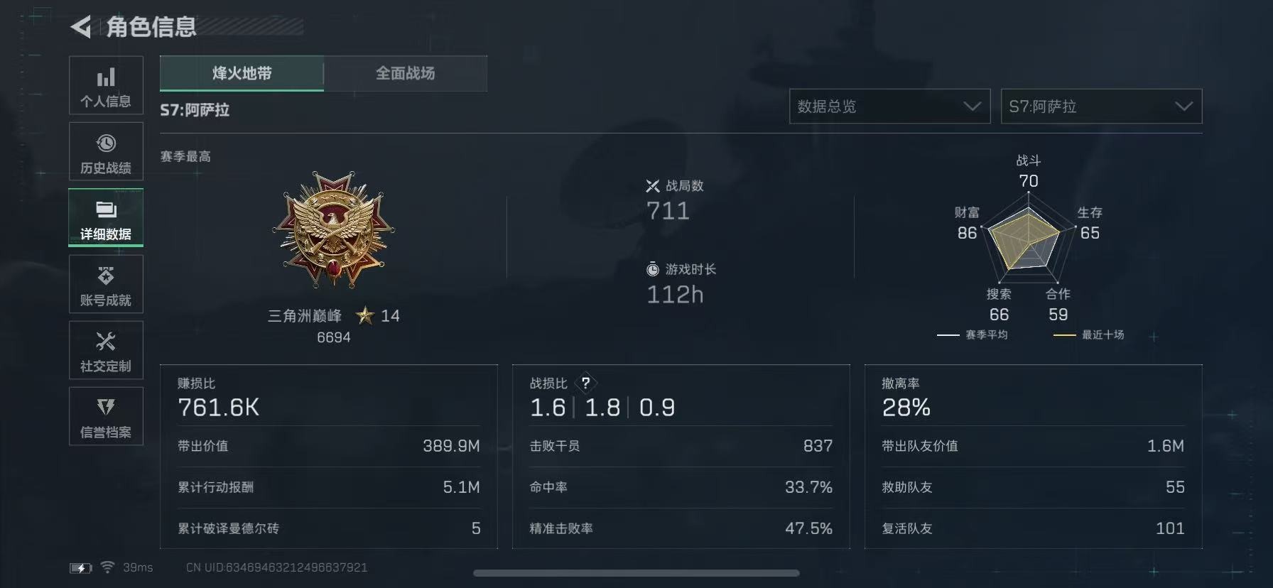 SJZCMW48642三角洲行动账号详情图3