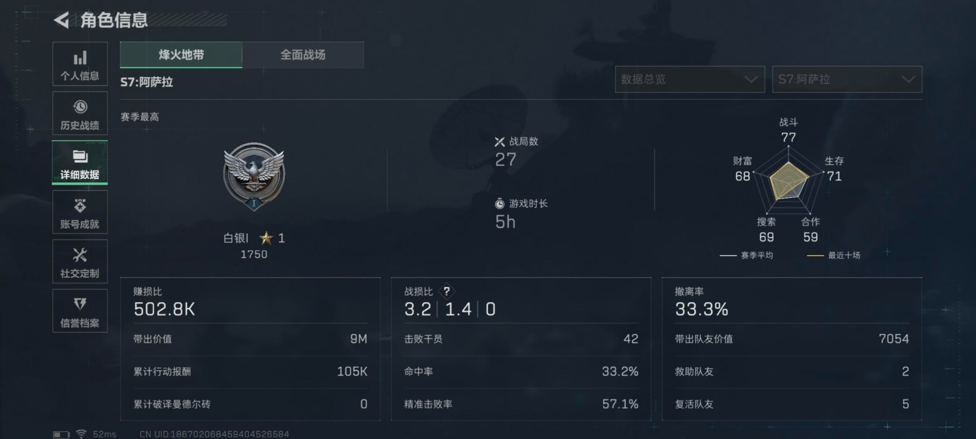 SJZQM49400三角洲行动账号详情图11