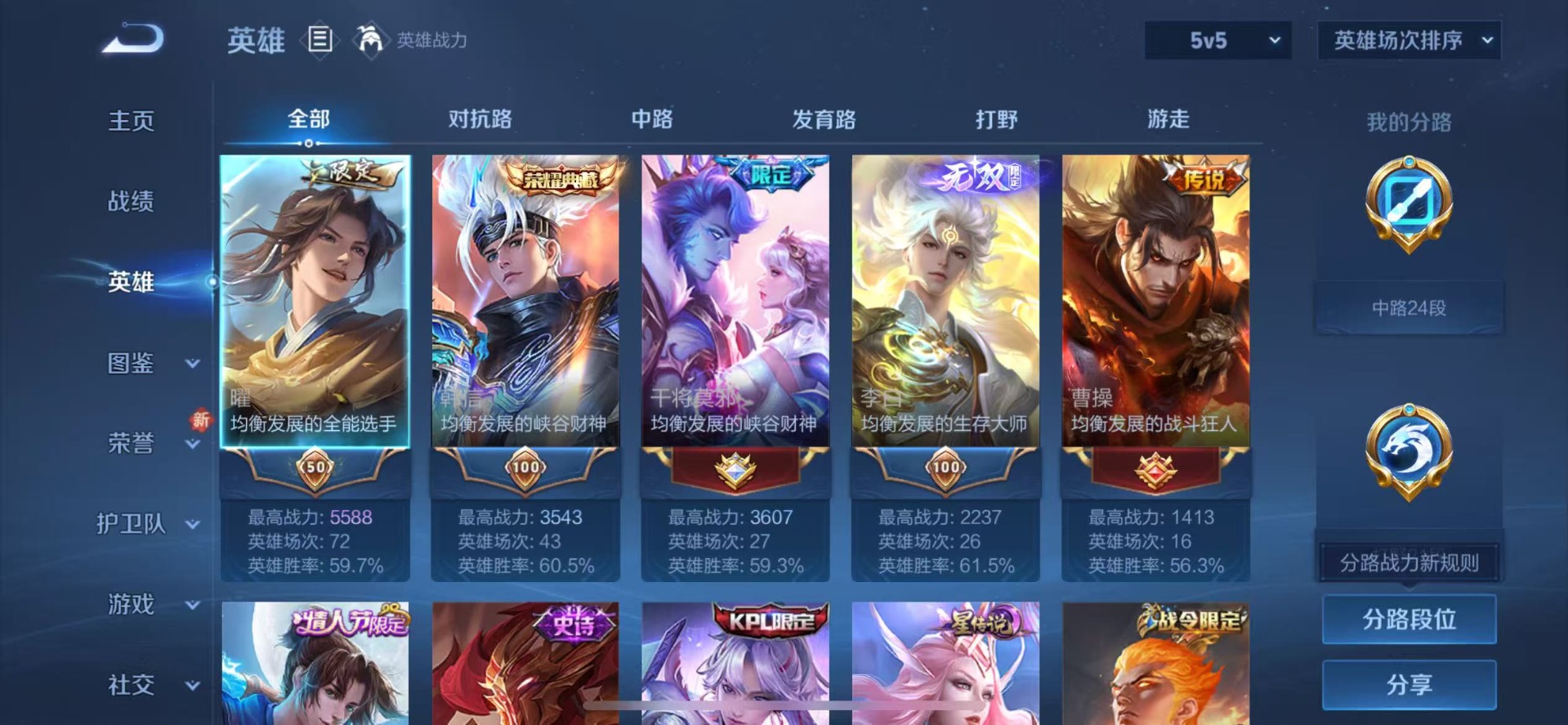 WZQM440018王者荣耀账号详情图5