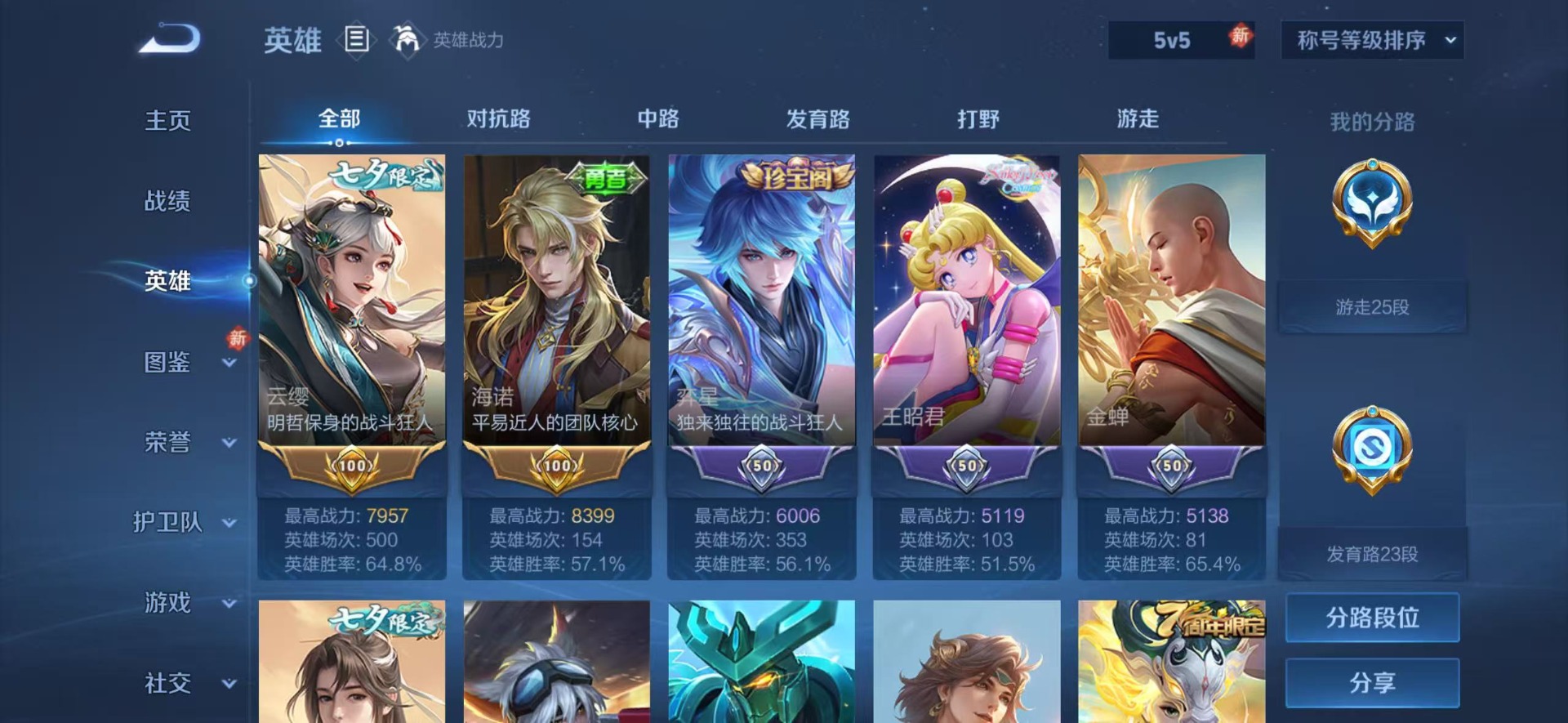 WZQM445581王者荣耀账号详情图6