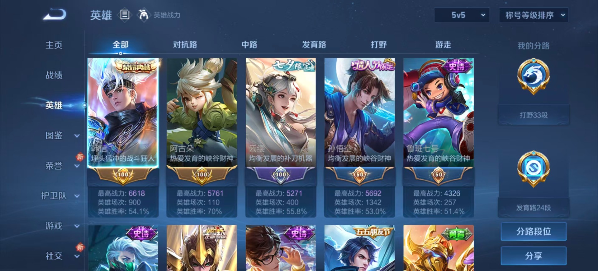 WZQM451138王者荣耀账号详情图5