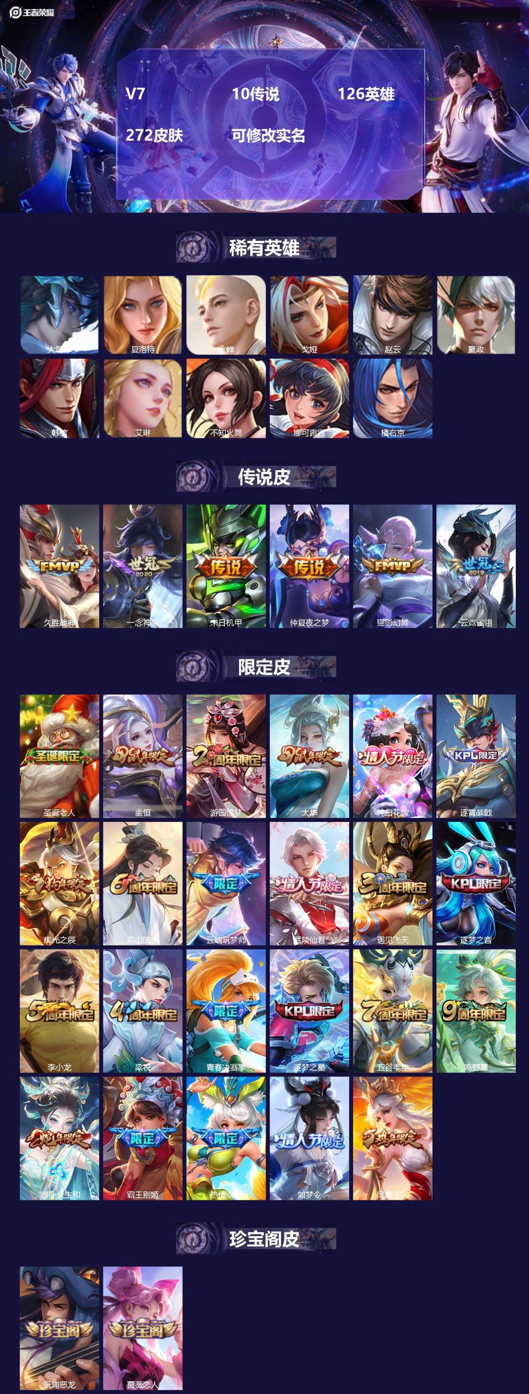 王者荣耀账号安卓QQ[15787197]V7 10传说 126英雄 272皮肤 可修改实名 
【稀有英雄】大司命,嬴政(