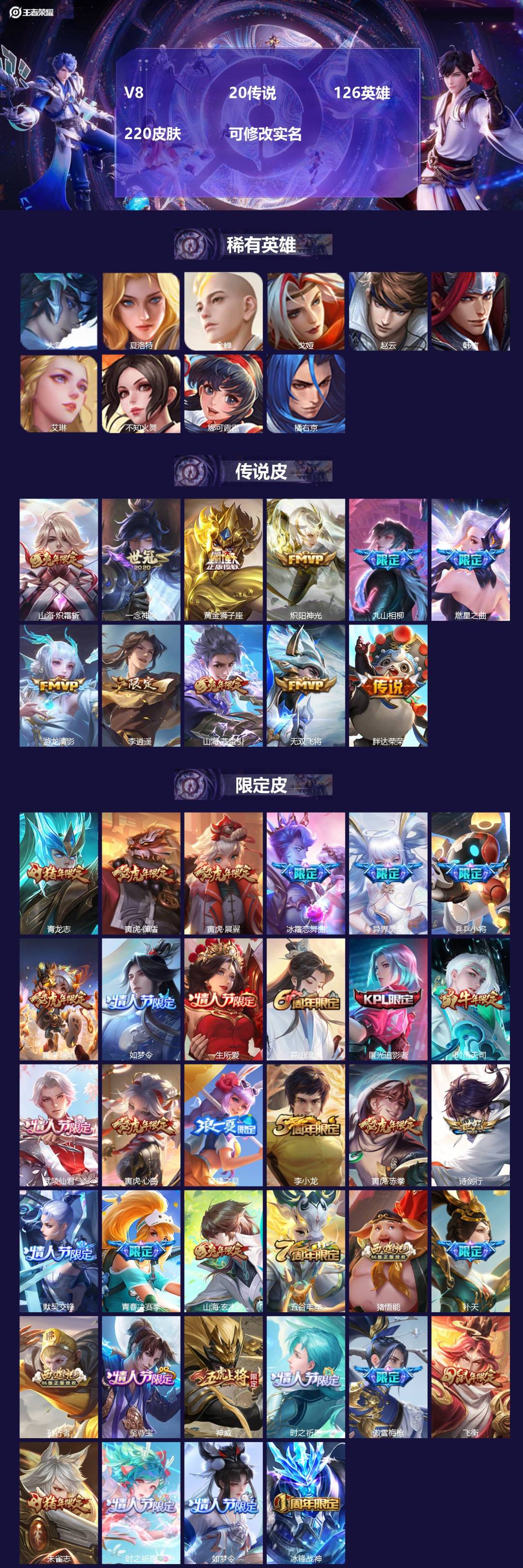 王者荣耀账号安卓QQ126英雄-220皮肤-[]V8 20传说 126英雄 220皮肤 可修改实名 
【英雄全皮】李信全