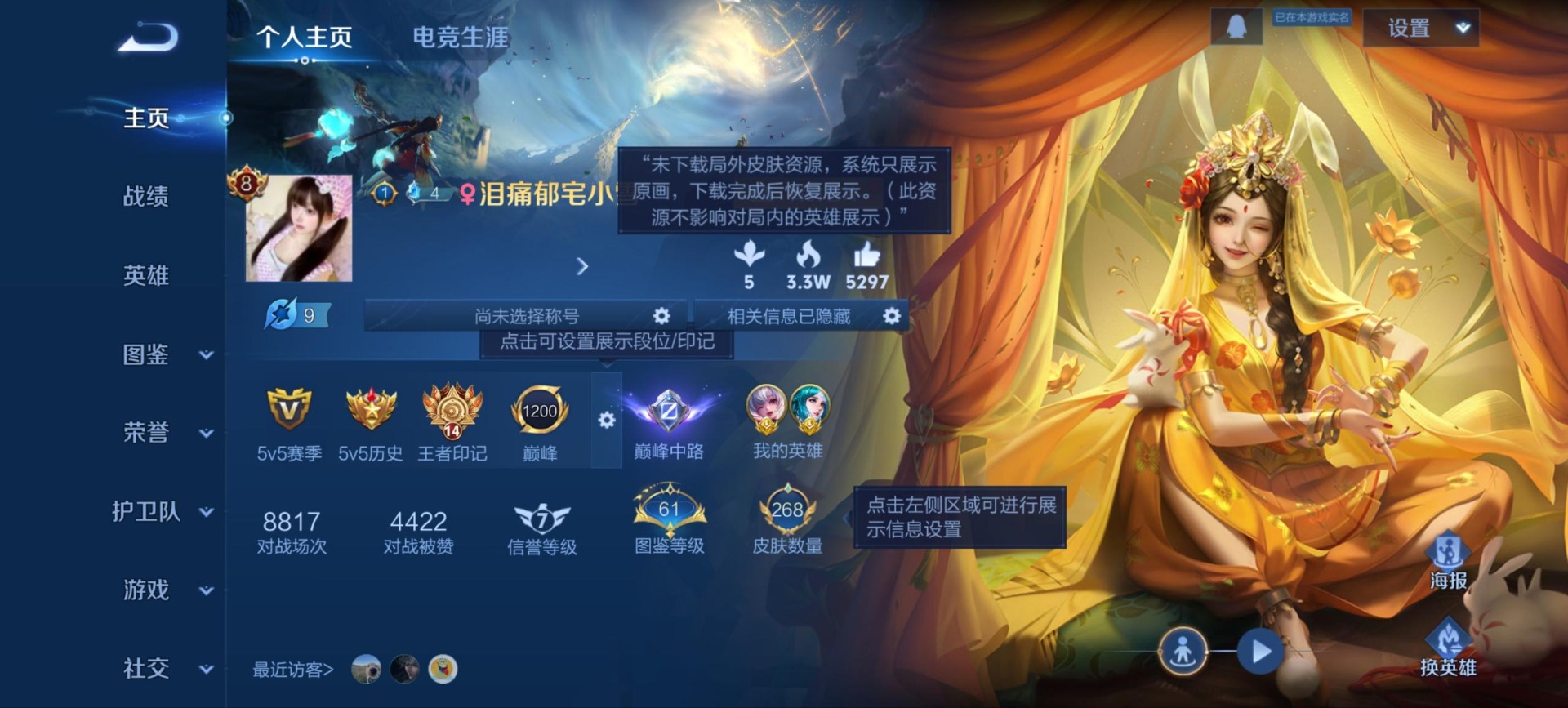 WZQM488660王者荣耀账号详情图3