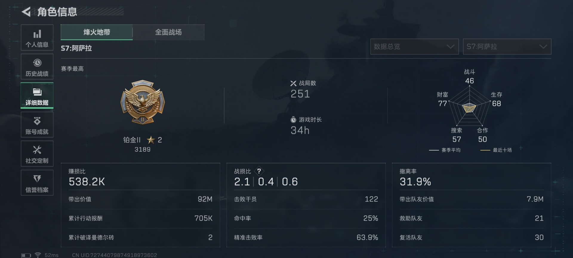 SJZCMW427430三角洲行动账号详情图4