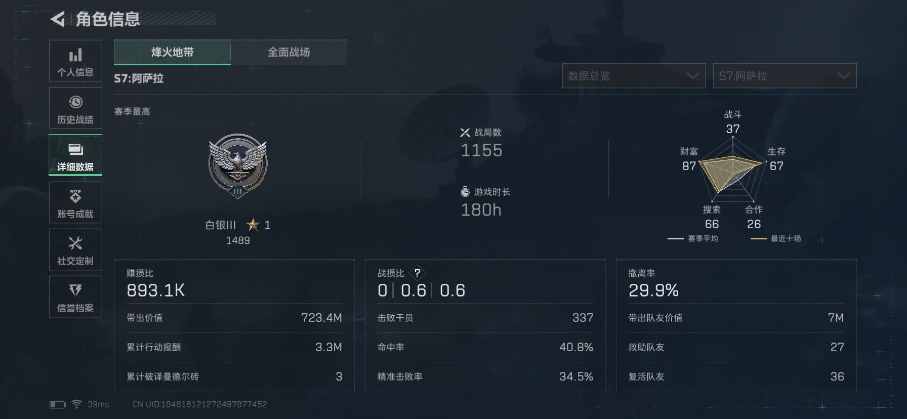 SJZCMW427657三角洲行动账号详情图5