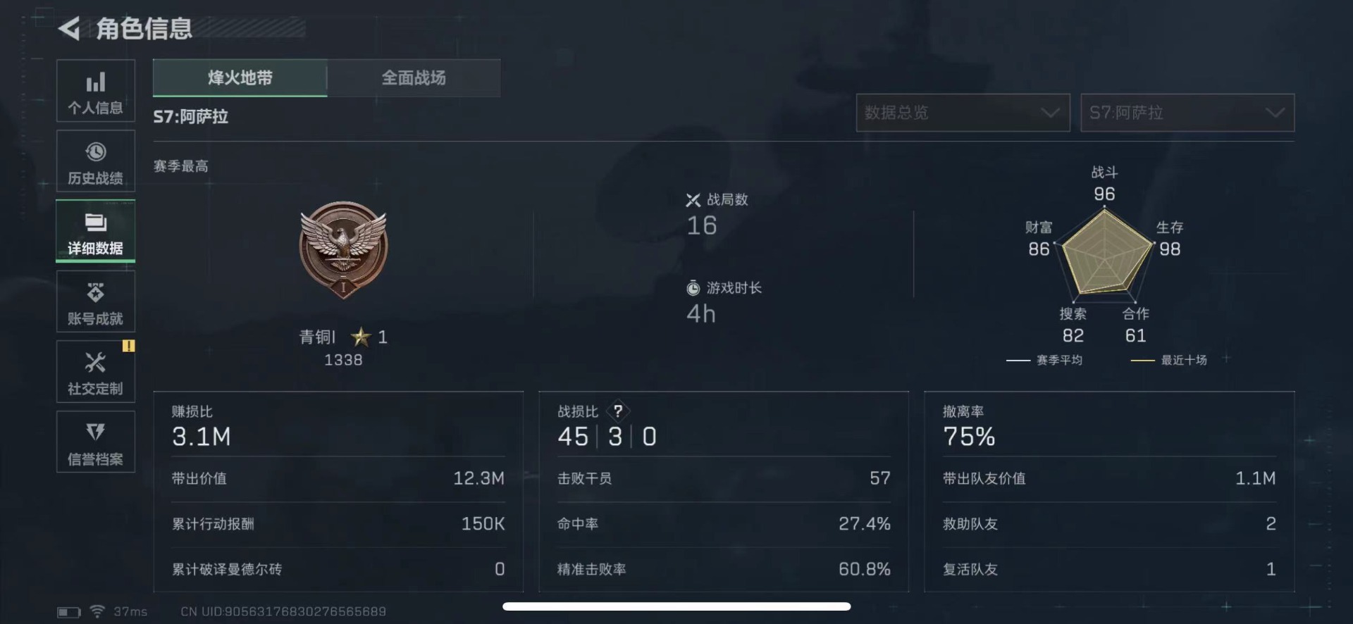 SJZQM424805三角洲行动账号详情图5 SJZQM424805三角洲行动账号详情图5