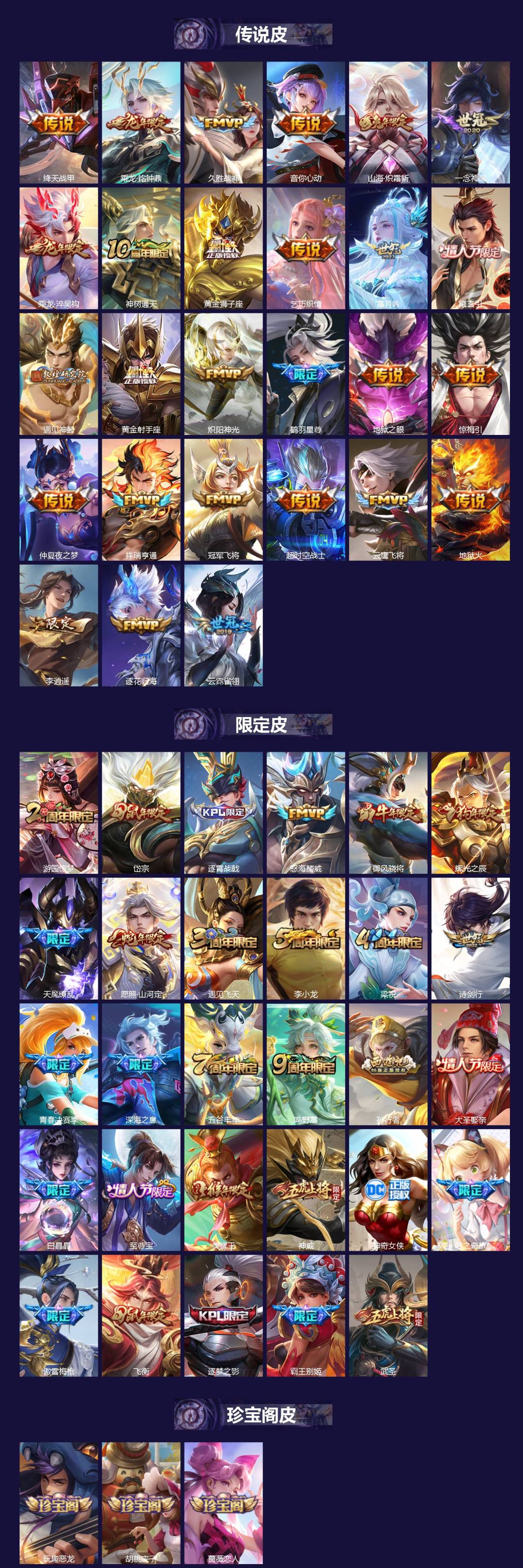 WZQM494170王者荣耀账号详情图3