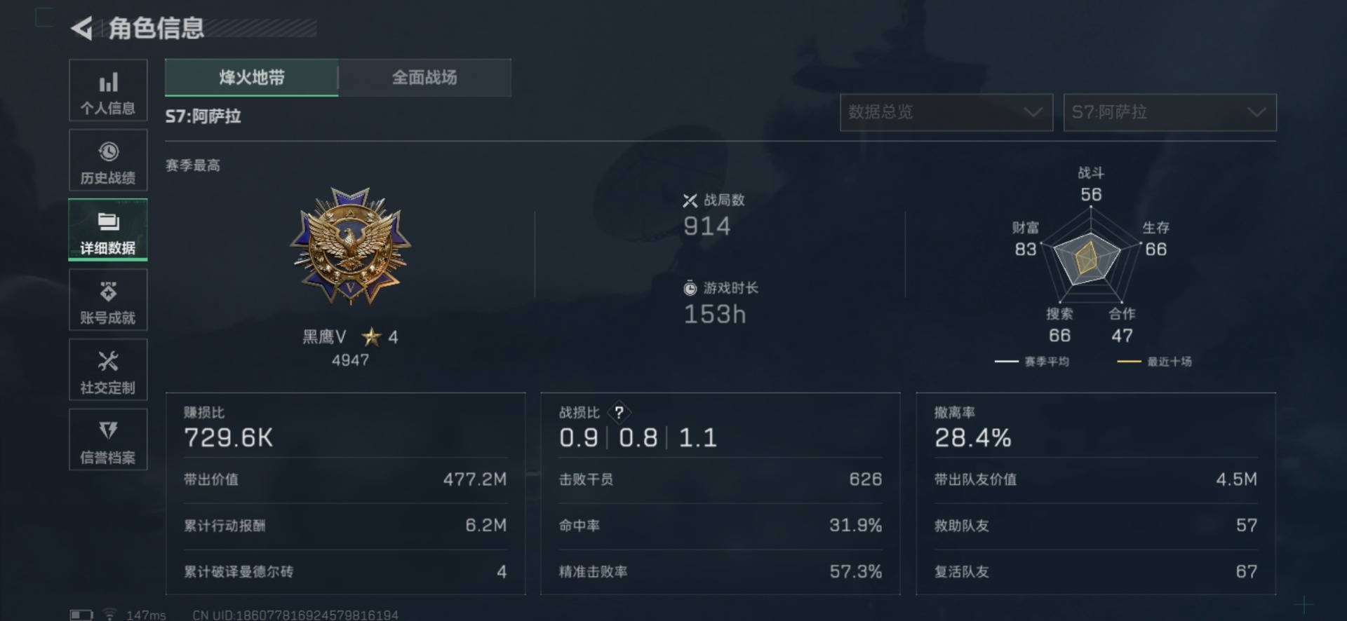 SJZCMW427678三角洲行动账号详情图4