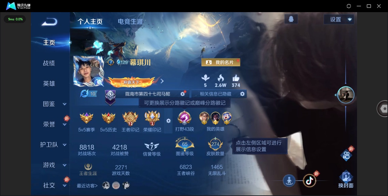 WZQM4101038王者荣耀账号详情图4 WZQM4101038王者荣耀账号详情图4