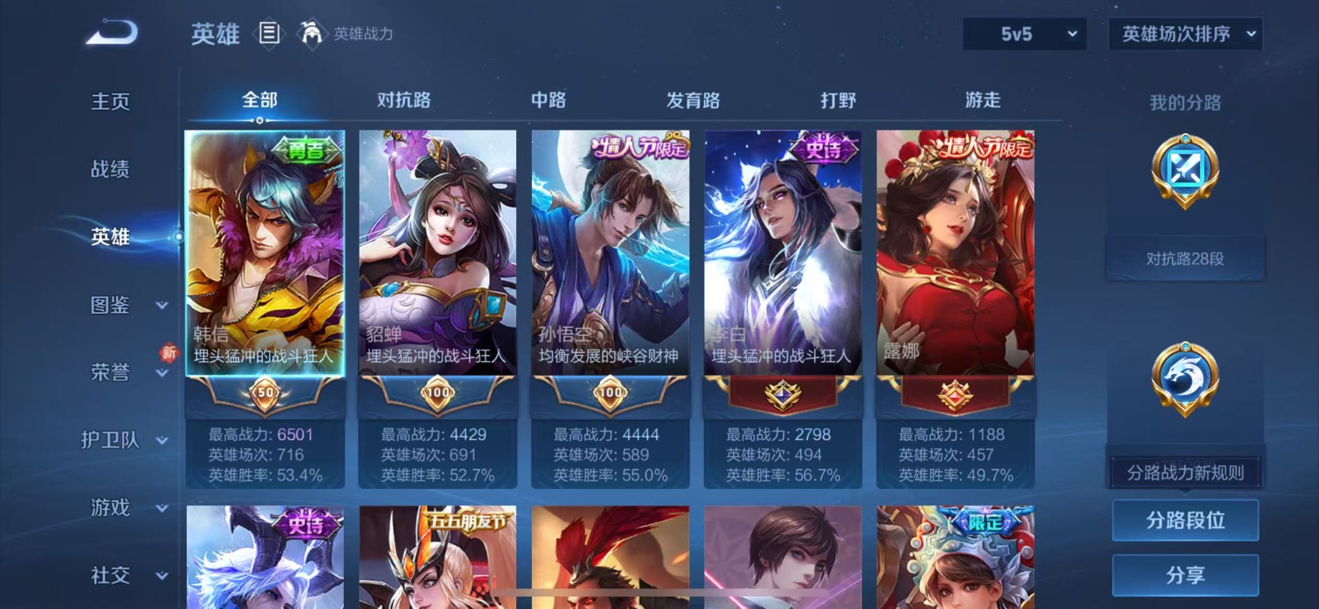 WZQM4103129王者荣耀账号详情图5 WZQM4103129王者荣耀账号详情图5