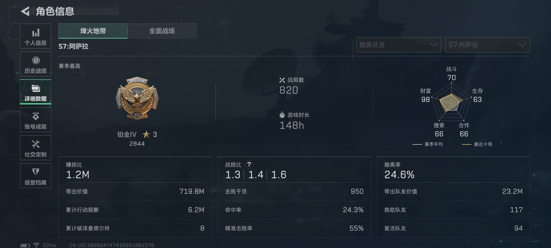 SJZQM431112三角洲行动账号详情图6