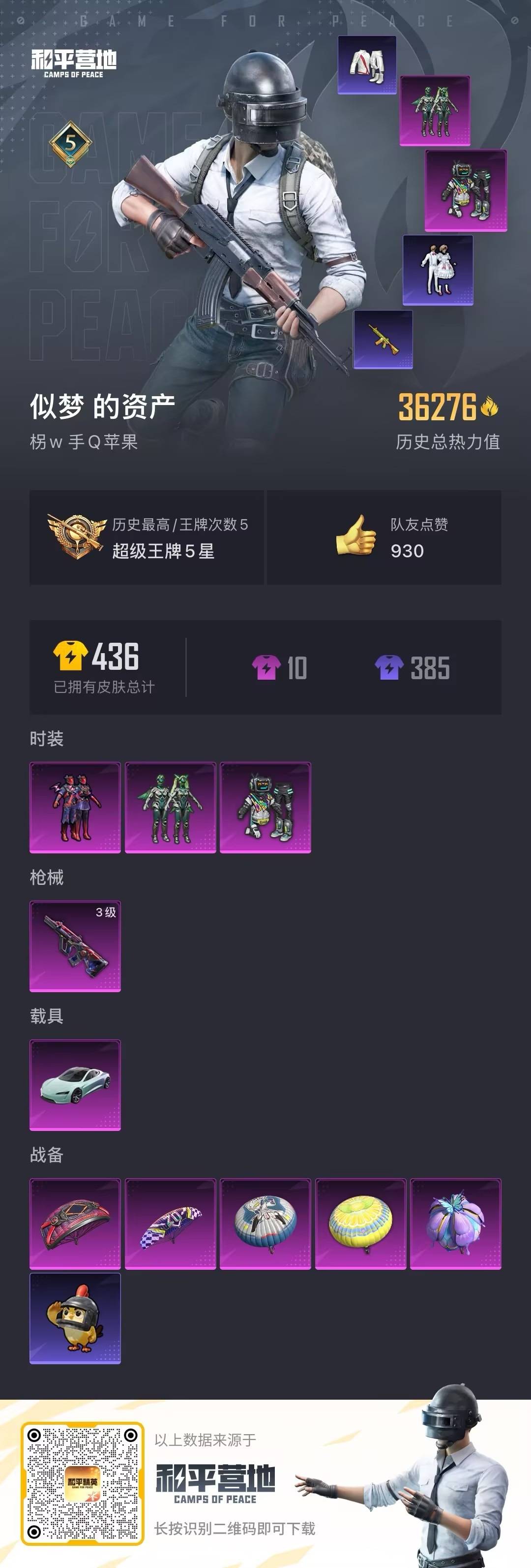 HPQM458324和平精英账号详情图3