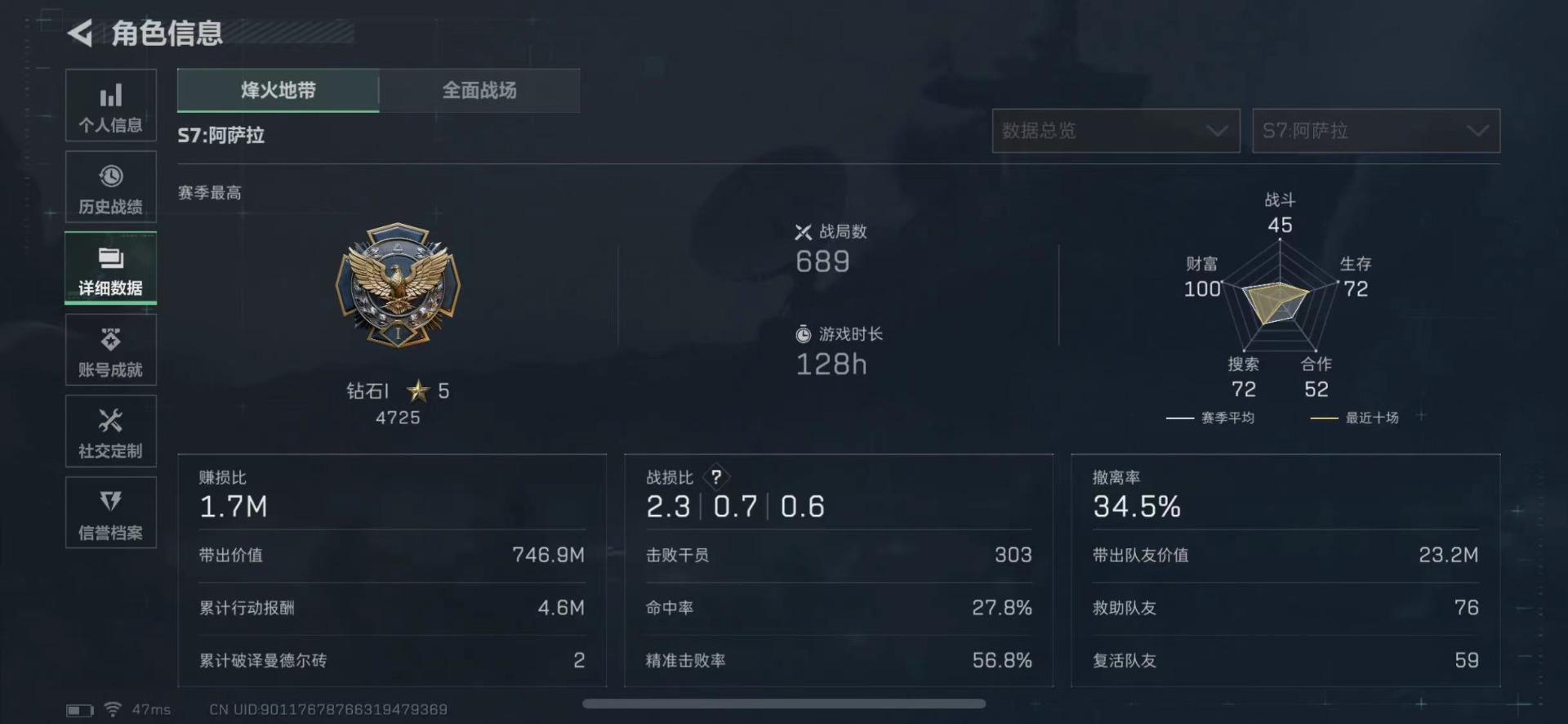 SJZQM431641三角洲行动账号详情图6