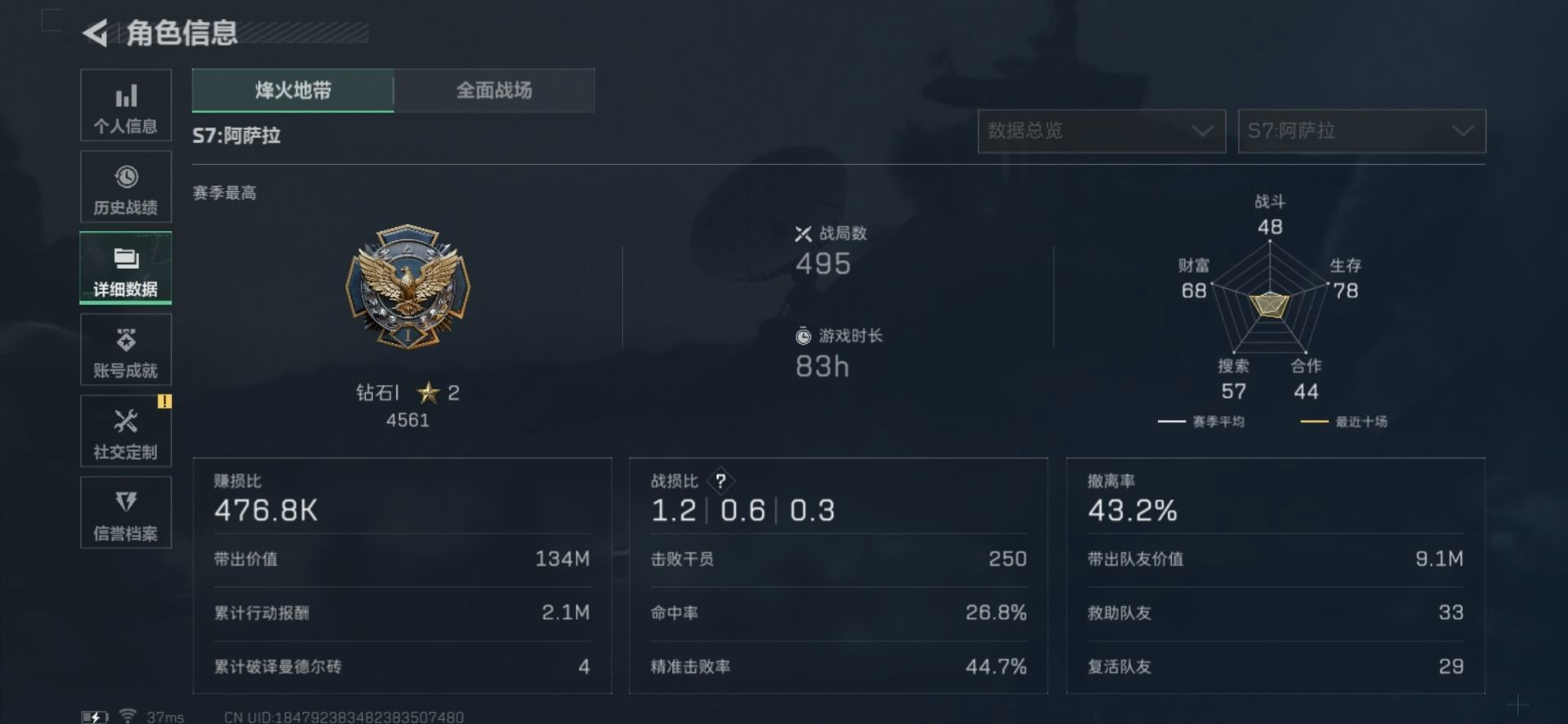 SJZQM433018三角洲行动账号详情图6