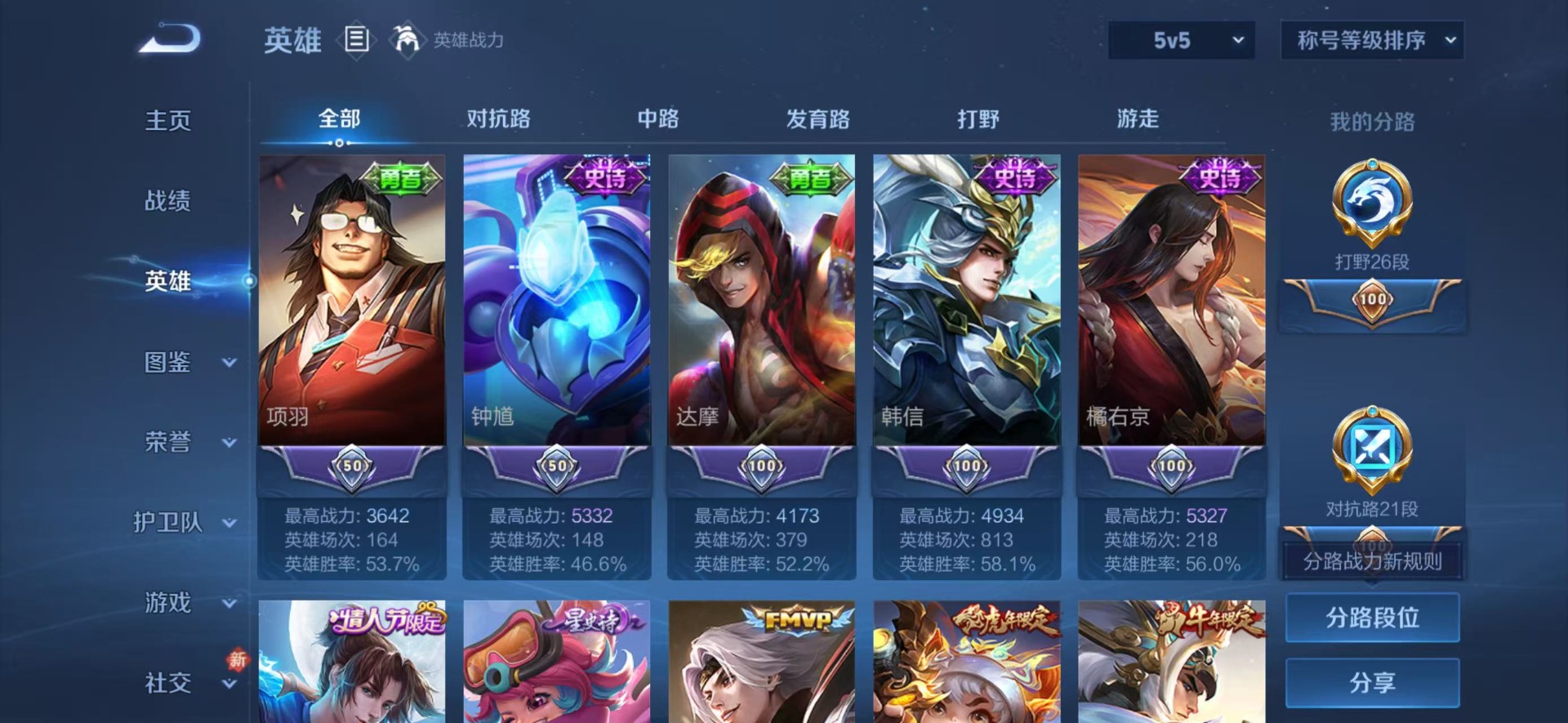 WZQM4122494王者荣耀账号详情图5