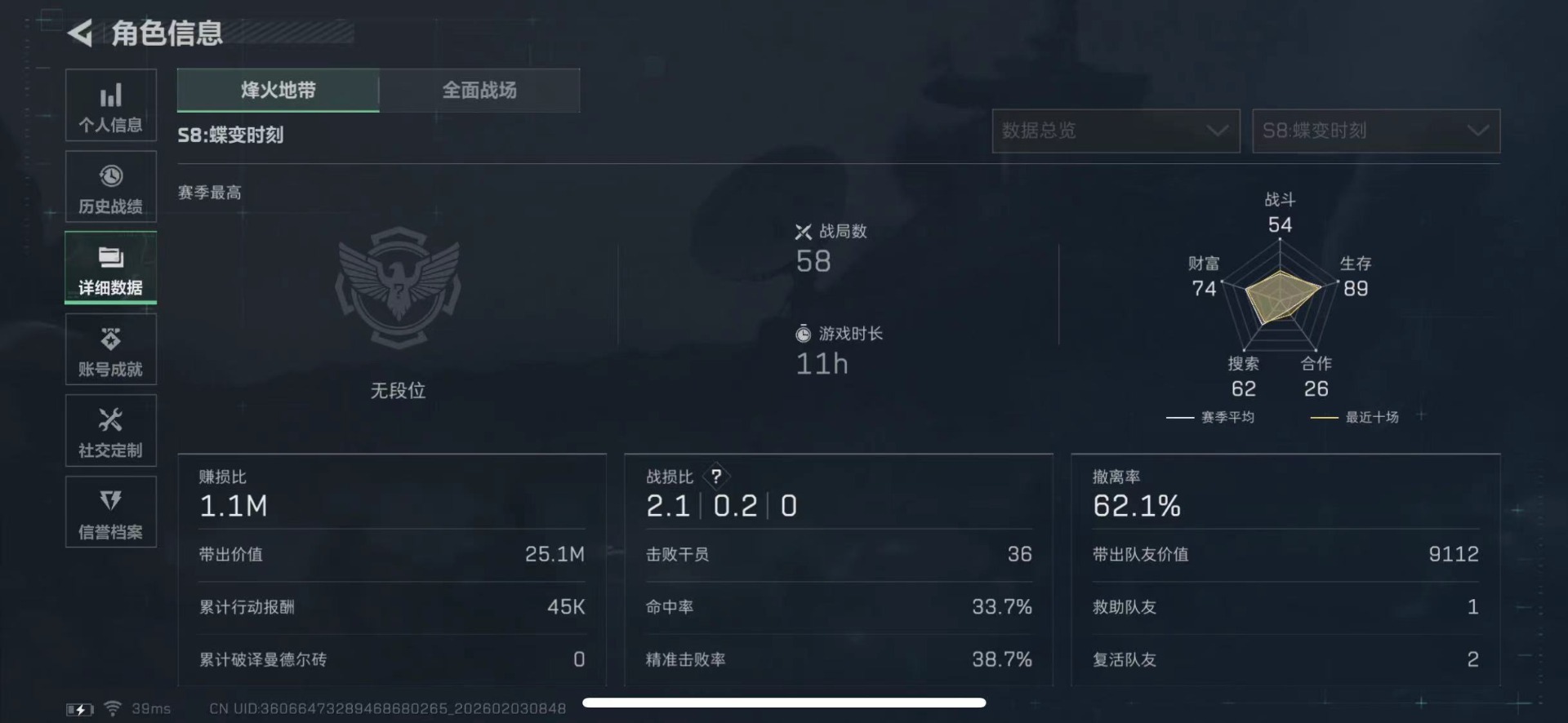 SJZQM435425三角洲行动账号详情图5