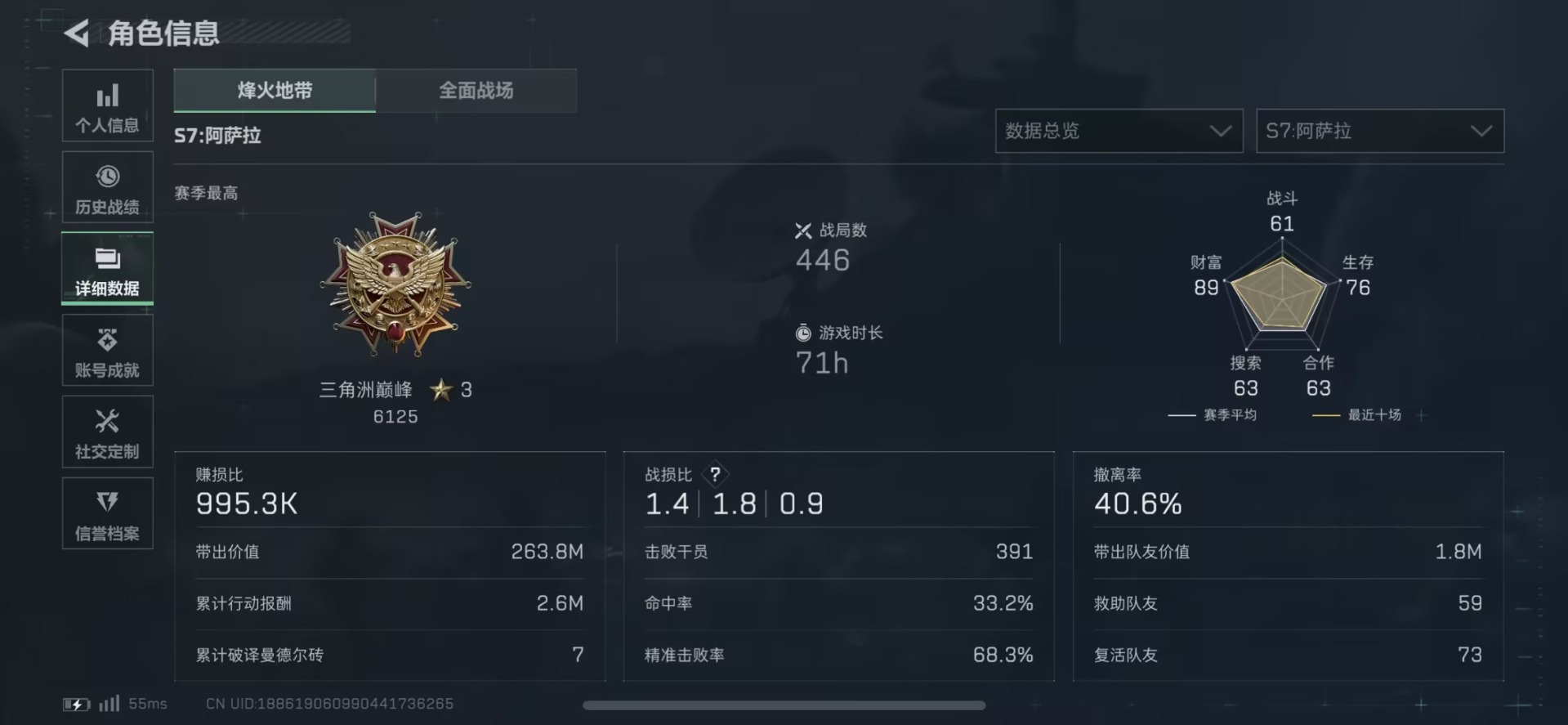 SJZQM435662三角洲行动账号详情图6