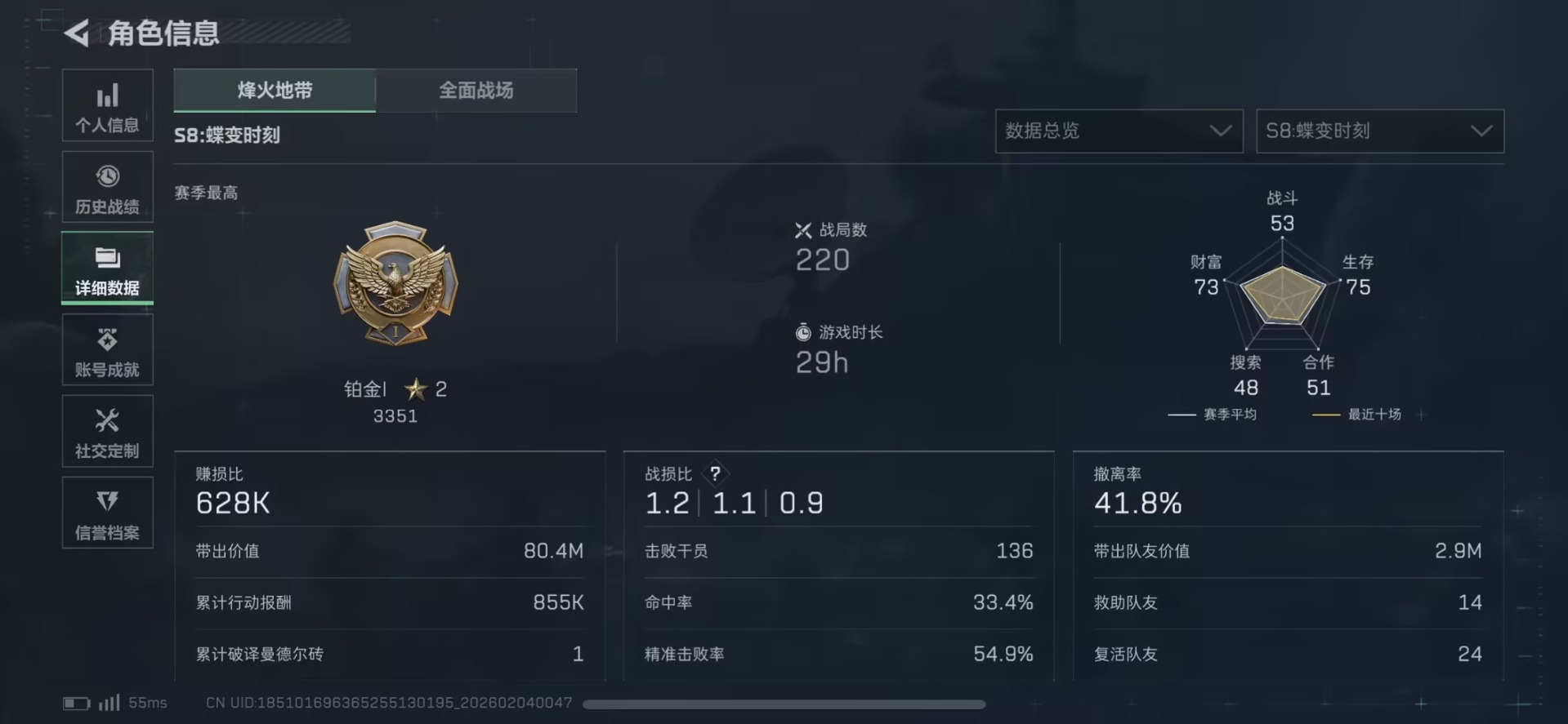 SJZQM435941三角洲行动账号详情图5