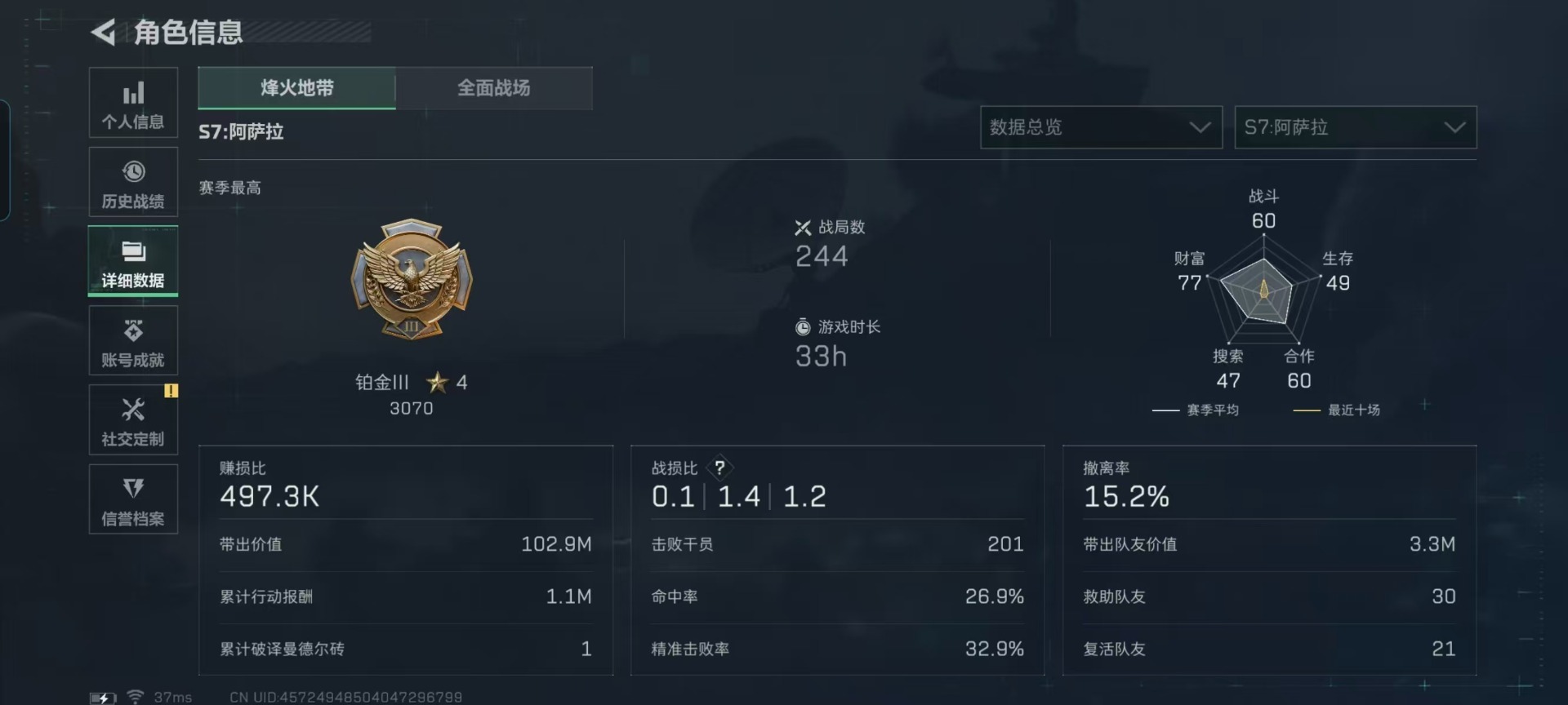 SJZQM437173三角洲行动账号详情图22