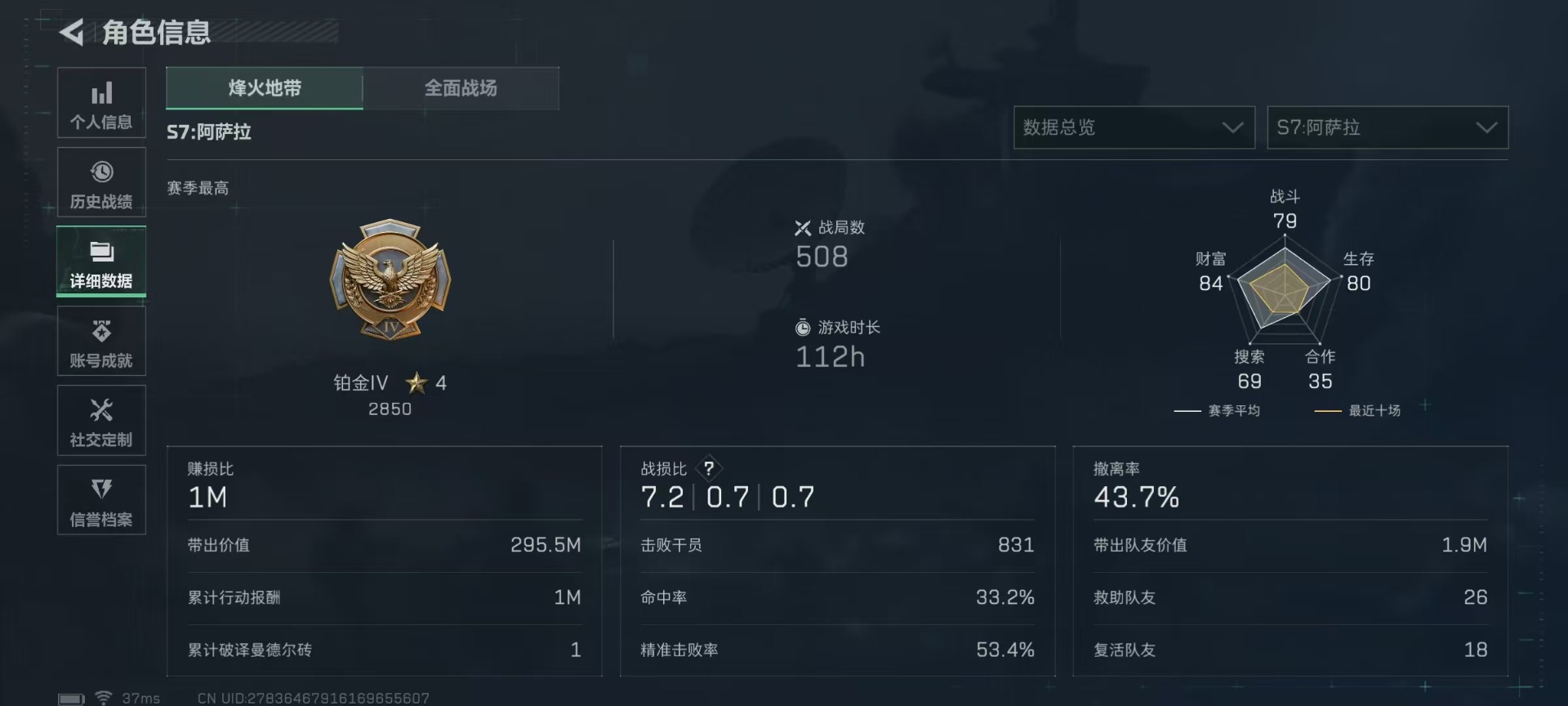 SJZQM438474三角洲行动账号详情图5