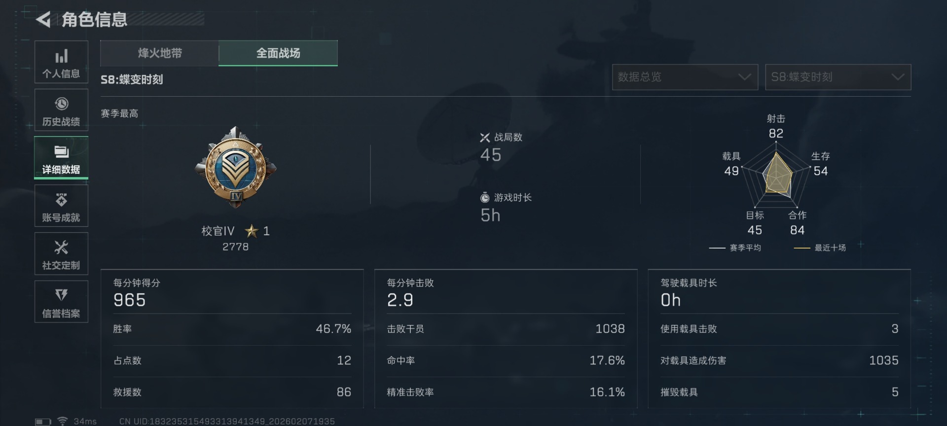 SJZCMW438710三角洲行动账号详情图5