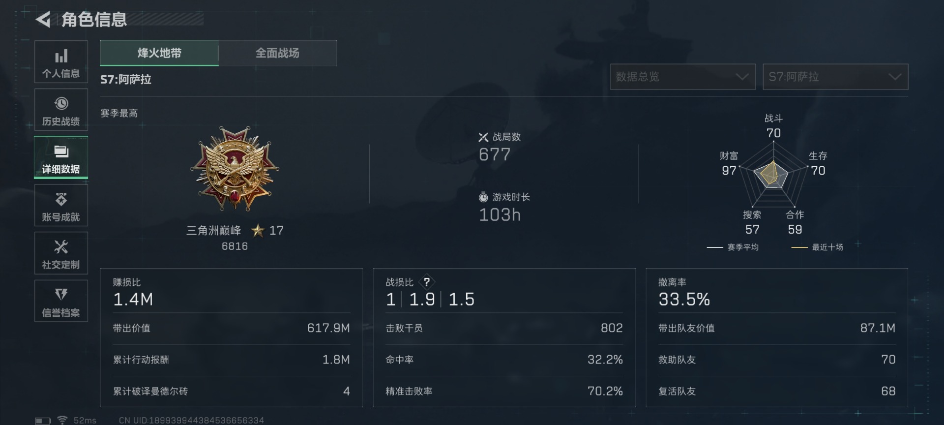 SJZCMW454810三角洲行动账号详情图4