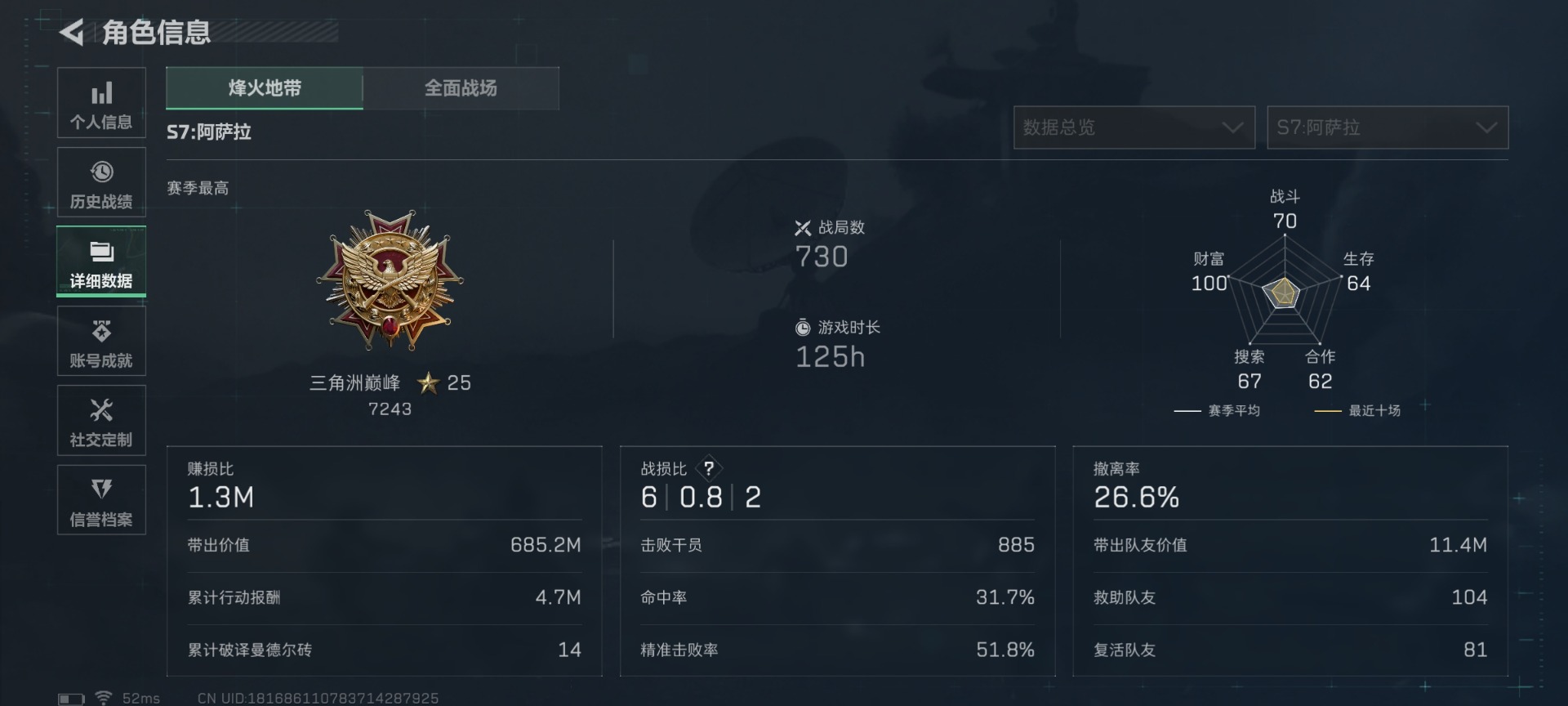 SJZCMW442610三角洲行动账号详情图4