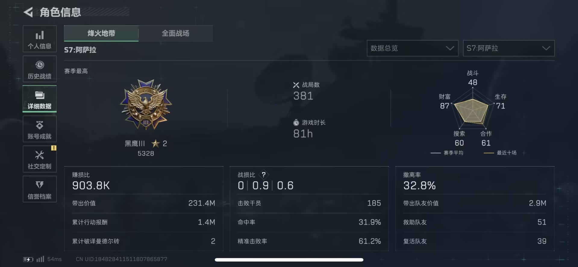 SJZQM455300三角洲行动账号详情图37